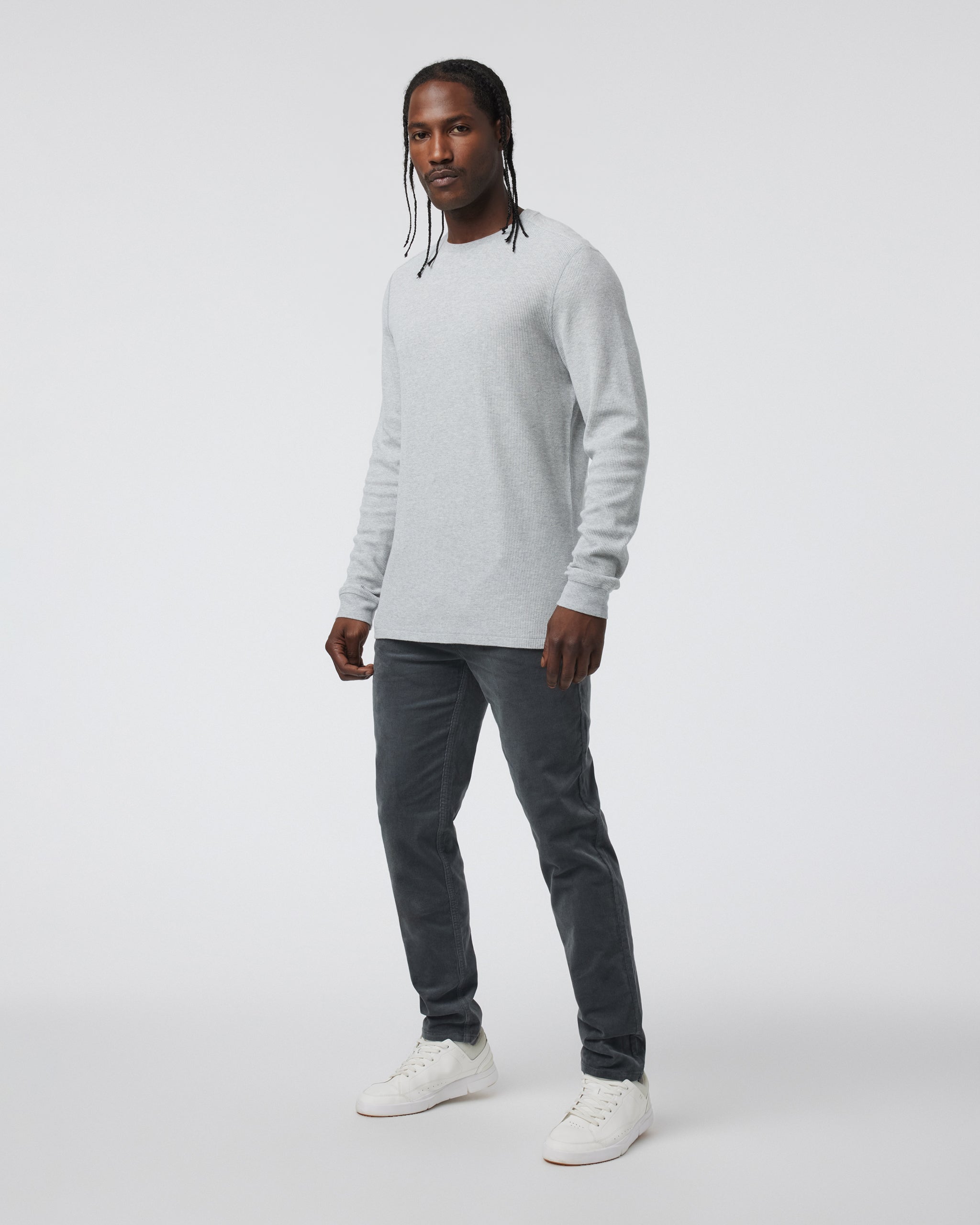 Optimist 5-Pocket Cord Pant Athletic Slim Fit | Dark Pewter - Image 4