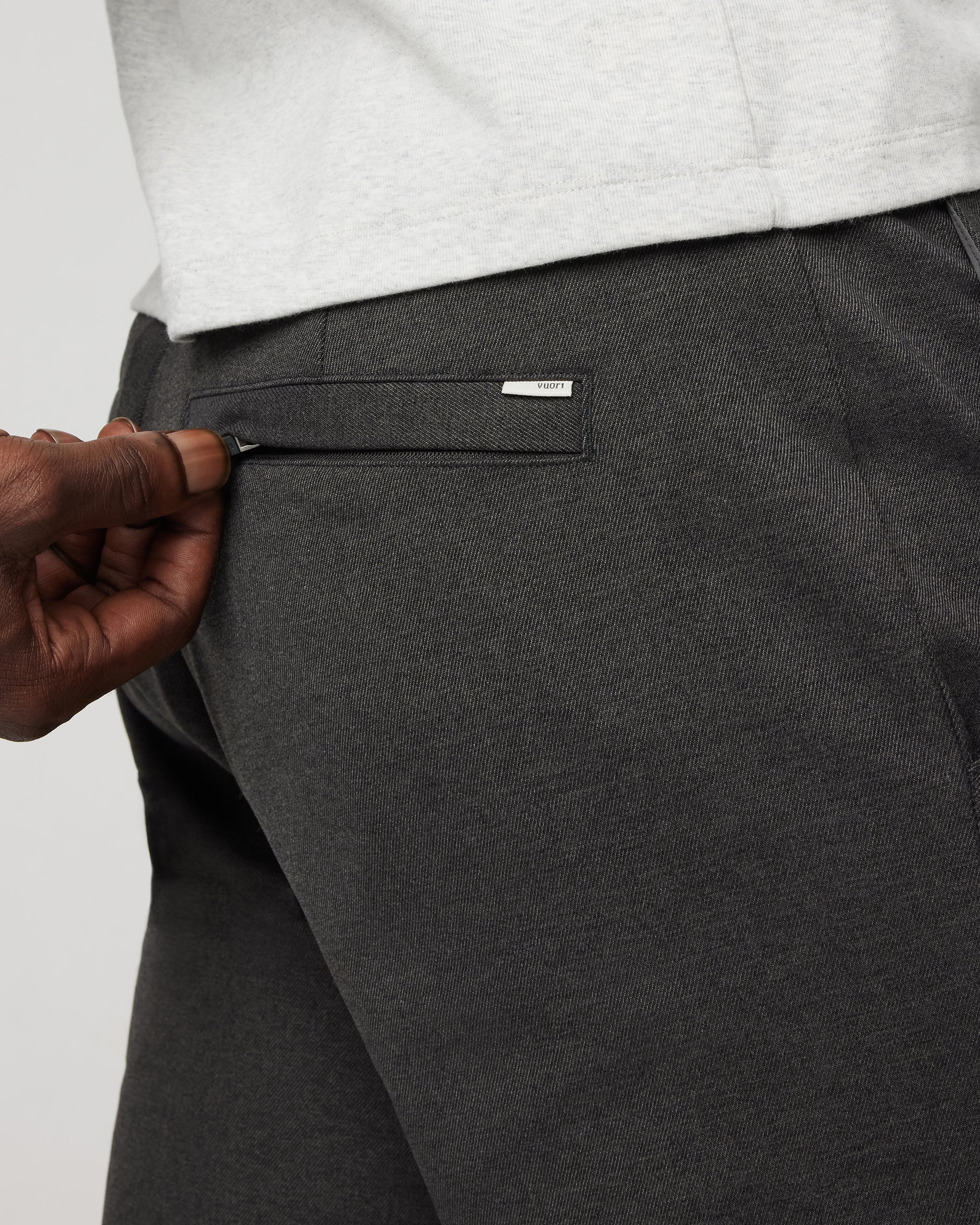 Zurich Elastic Waist Trouser | Dark Pewter Heather - Image 4