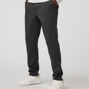 Zurich Elastic Waist Trouser | Dark Pewter Heather