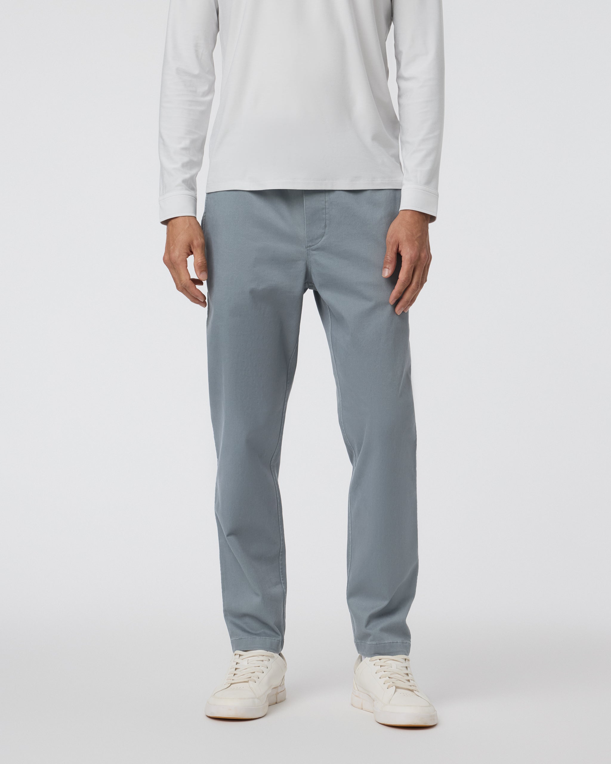 Fletcher Elastic Waist Pant Athletic Slim Fit 30 | Dusty Blue