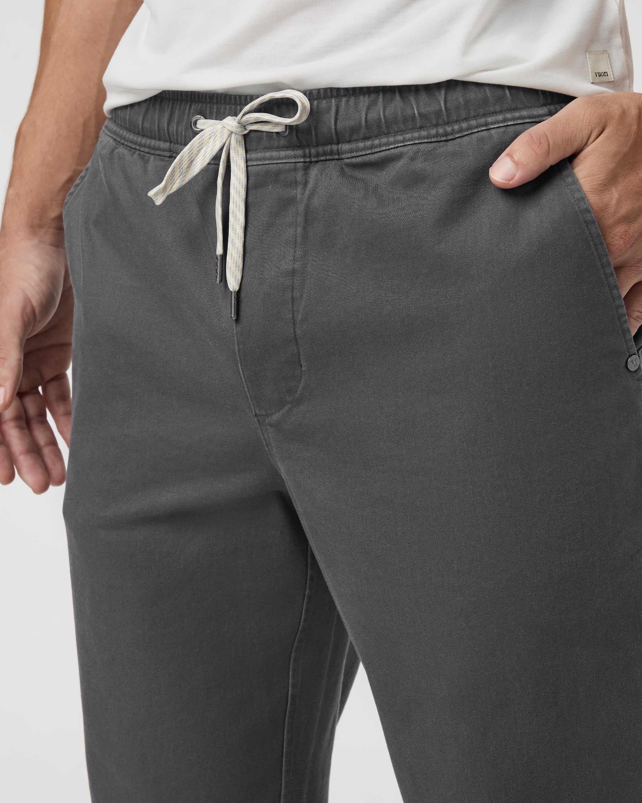 Fletcher Elastic Waist Pant Athletic Slim Fit 30 | Dark Pewter - Image 2