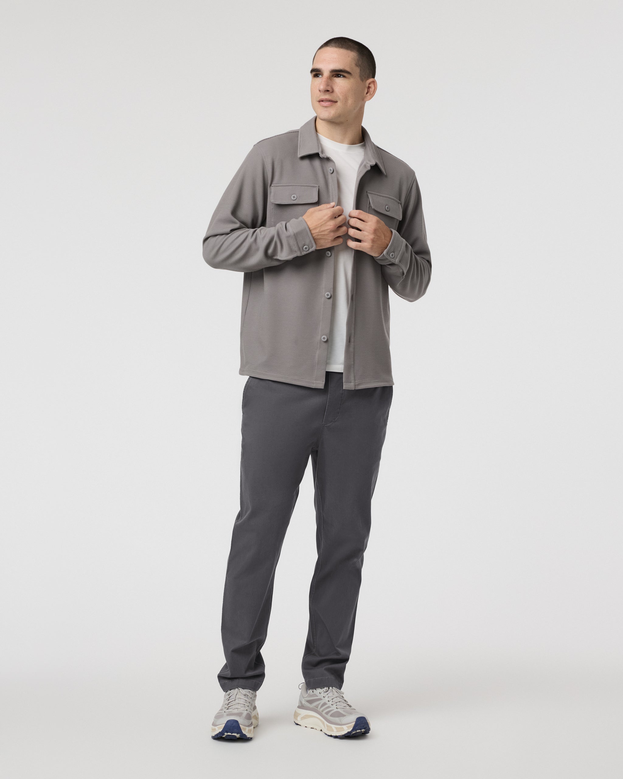 Fletcher Elastic Waist Pant Athletic Slim Fit 30 | Dark Pewter - Image 4