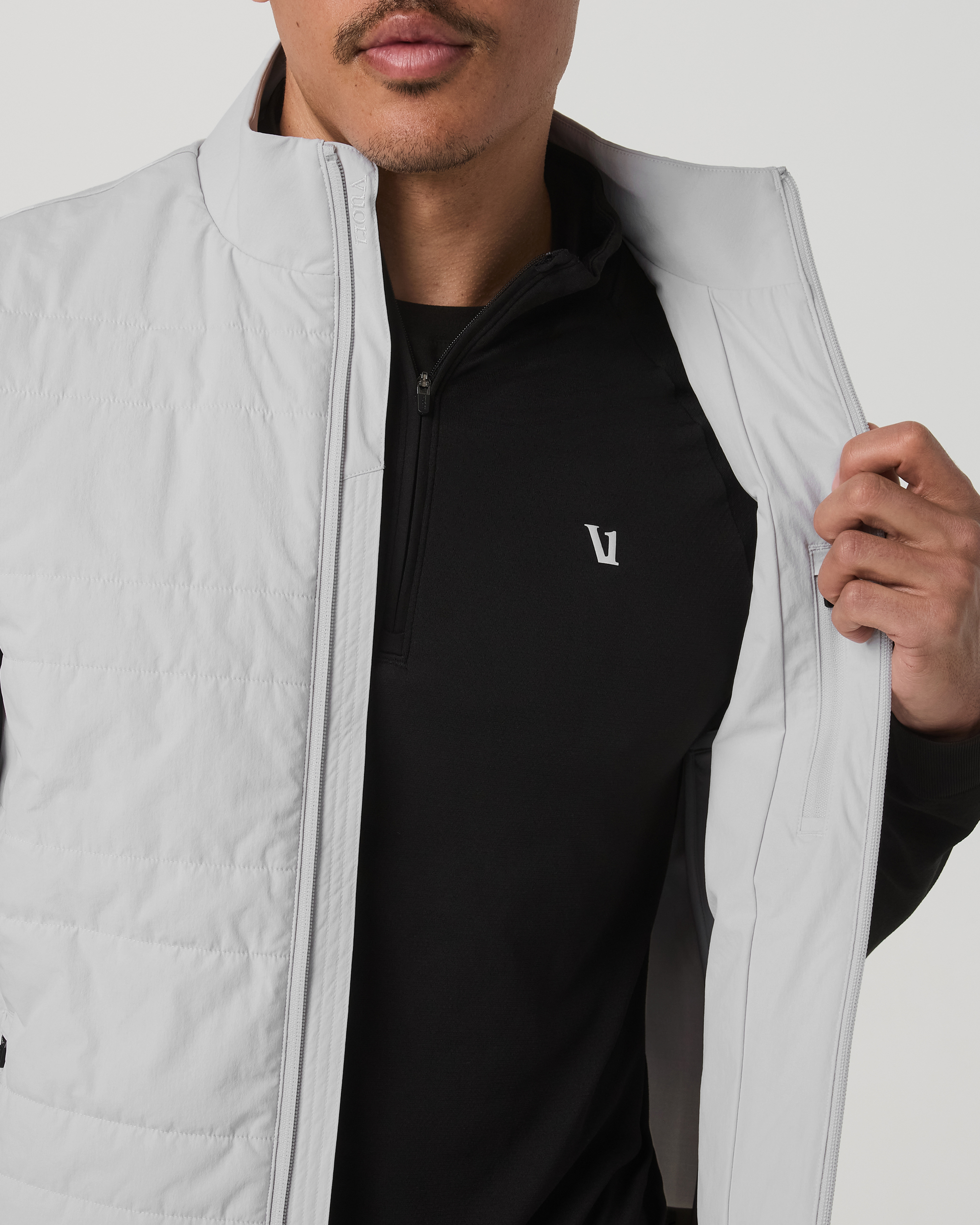 Sunday Insulated Hybrid Vest | Frost Grey - Image 2