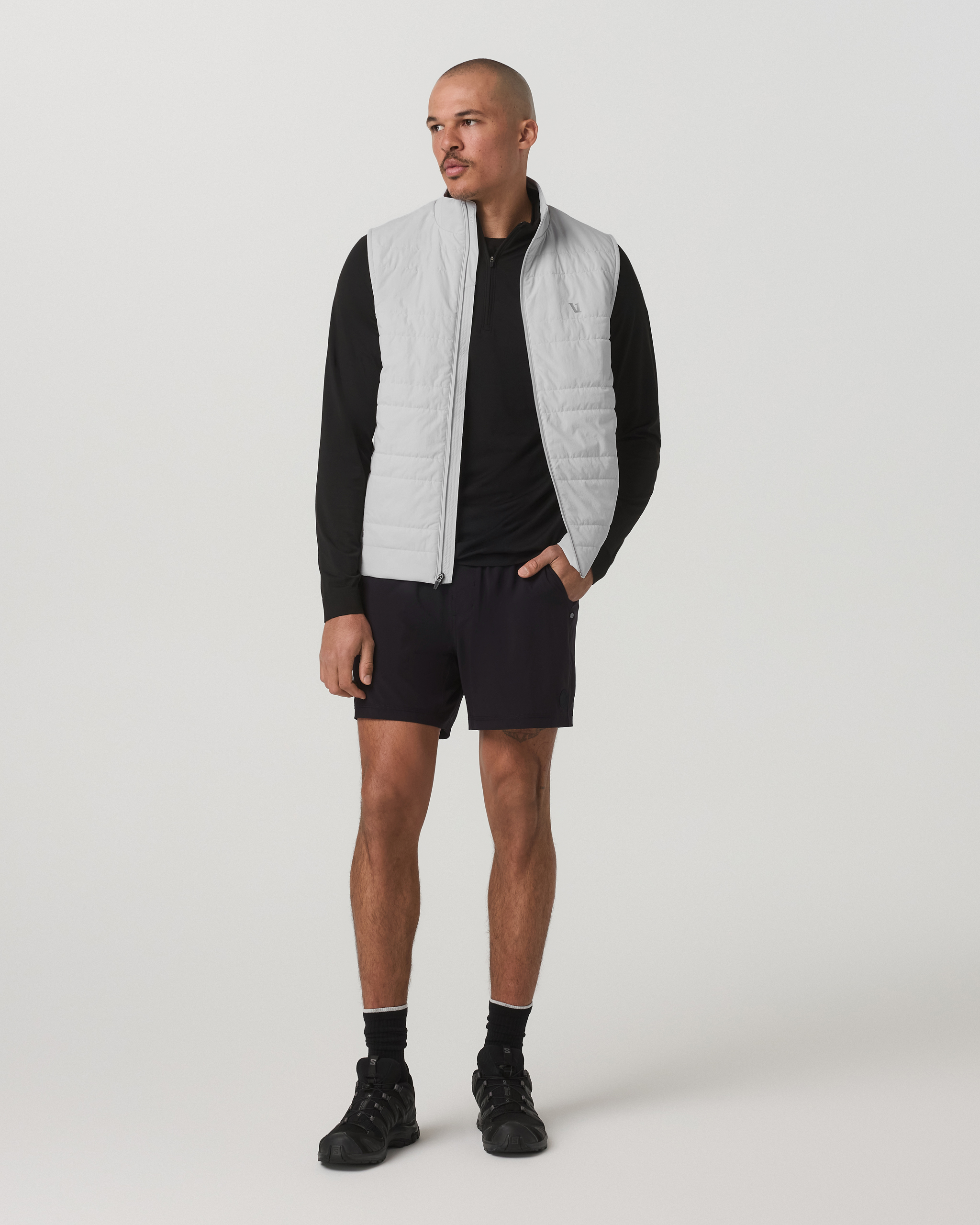 Sunday Insulated Hybrid Vest | Frost Grey - Image 4
