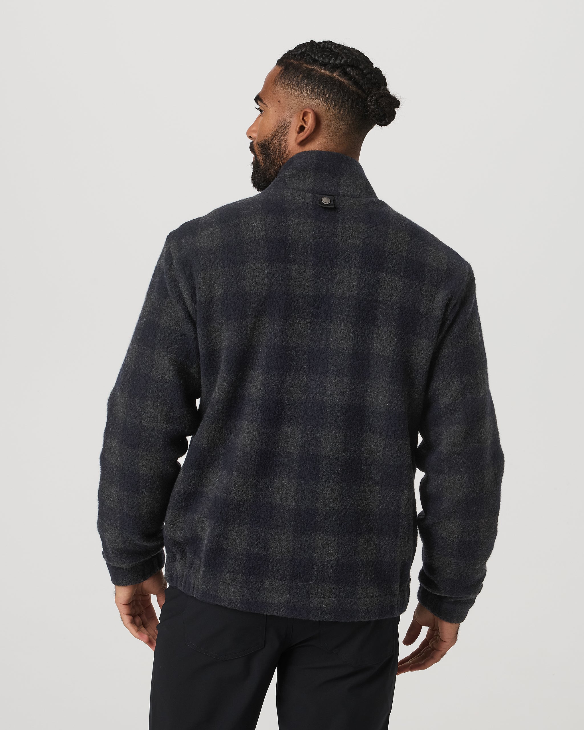 Ridge Fleece Jacket | Navy Plaid - Image 3