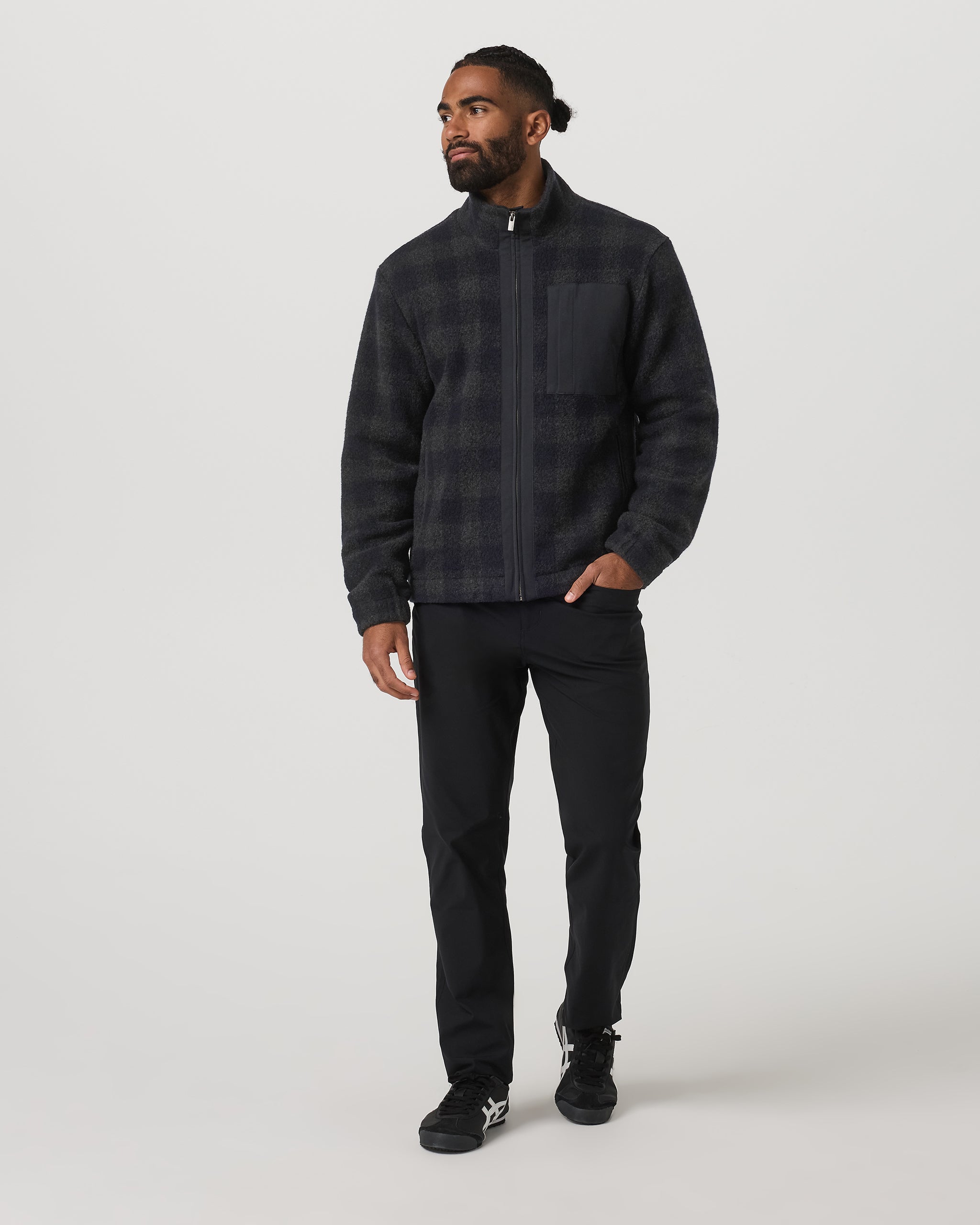 Ridge Fleece Jacket | Navy Plaid - Image 4