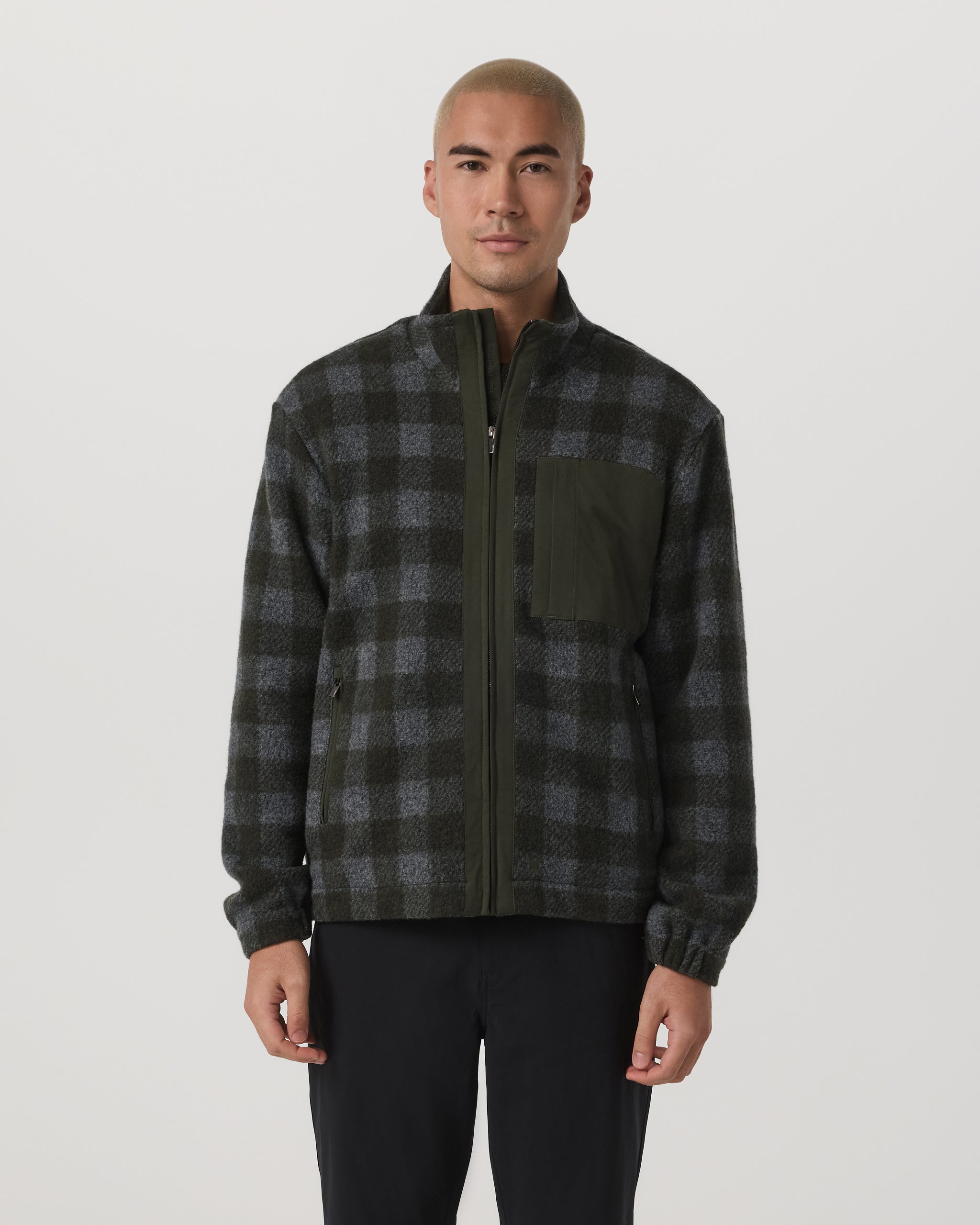 Ridge Fleece Jacket | Olive Plaid - Image 2
