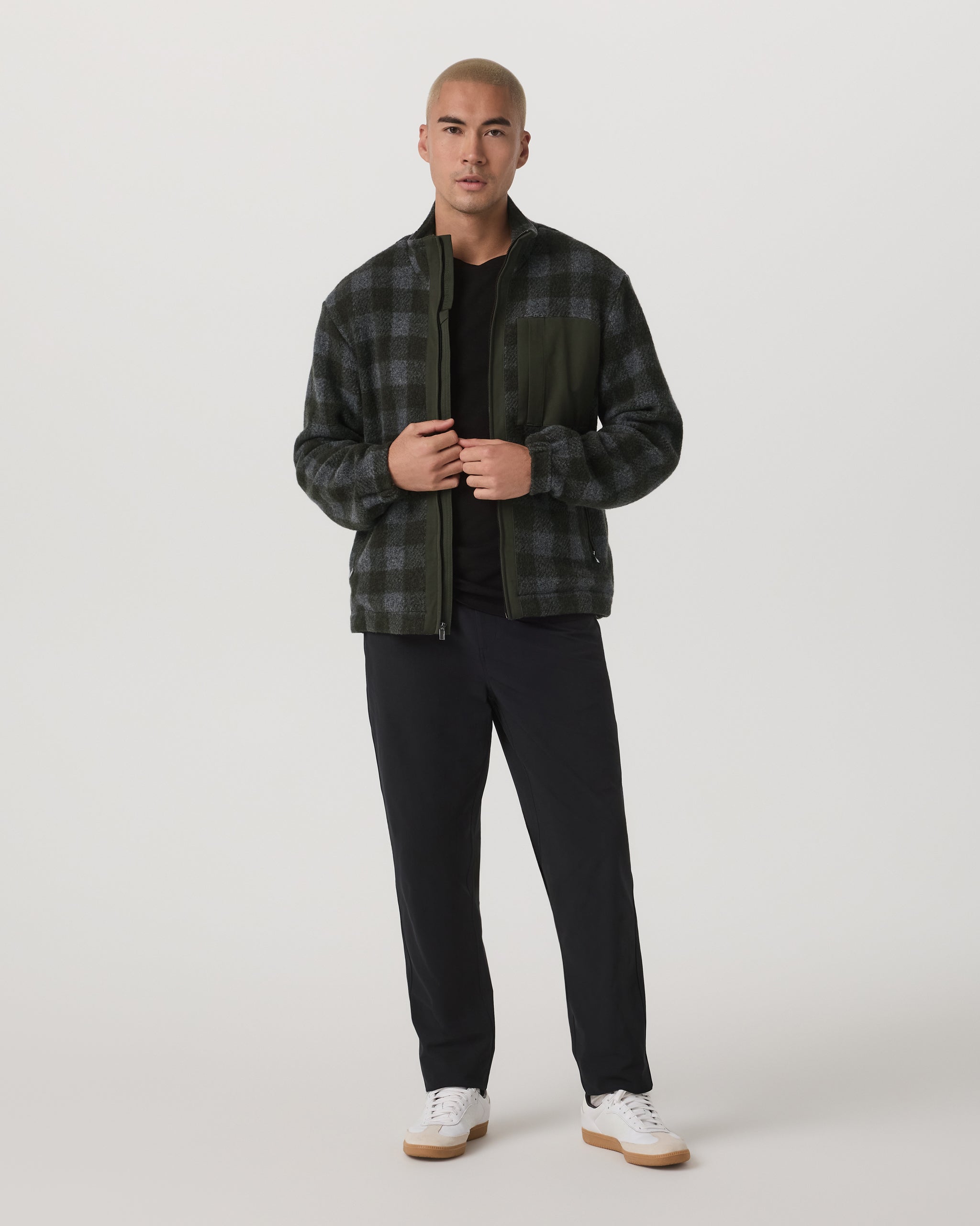 Ridge Fleece Jacket | Olive Plaid - Image 4
