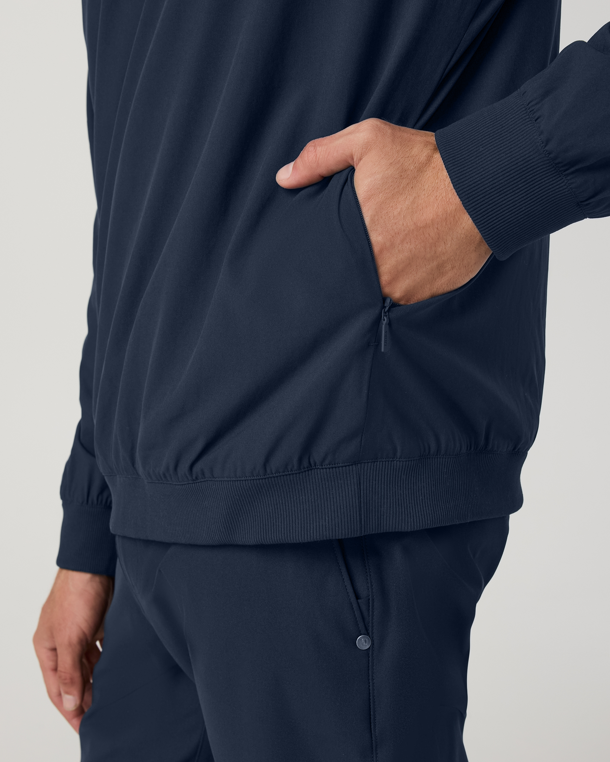 Venture Quarter Zip | Ink Linen Texture - Image 5