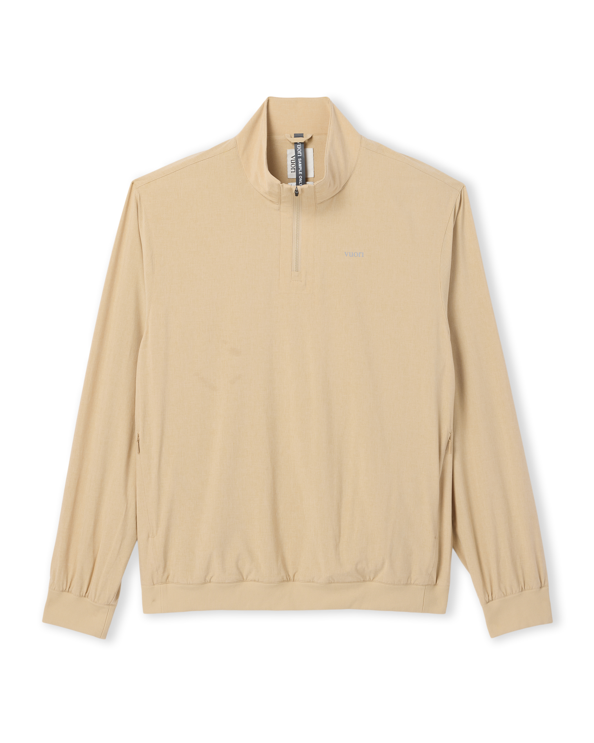 Venture Quarter Zip | Khaki Linen Texture - Image 6