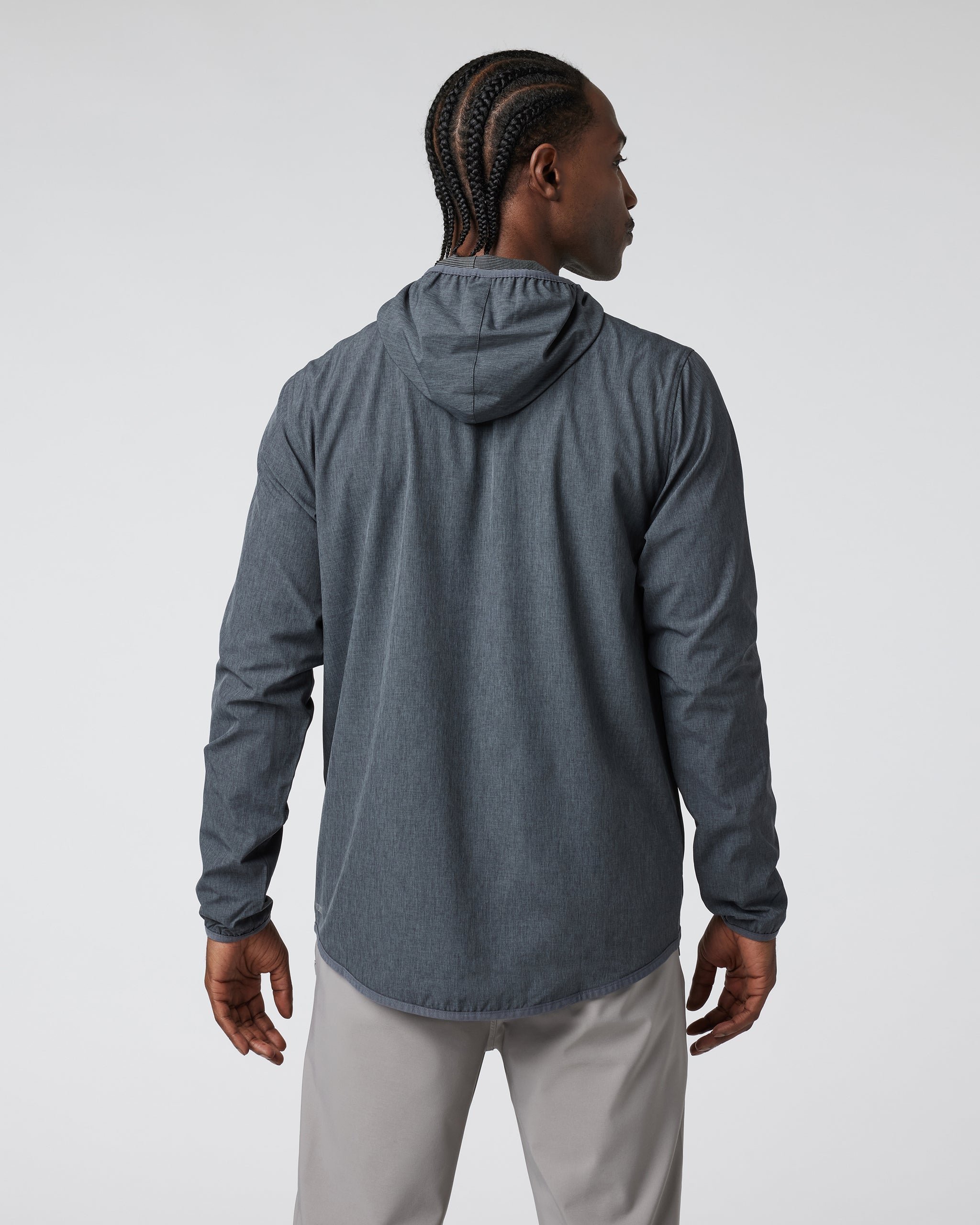 Outdoor Trainer Shell | Dark Pewter Linen Texture - Image 3