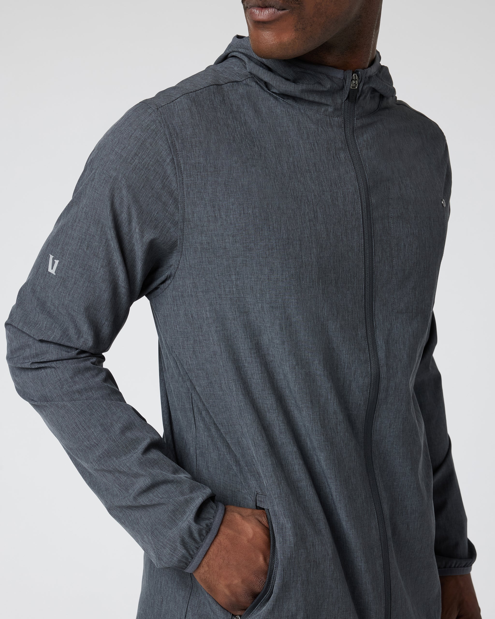 Outdoor Trainer Shell | Dark Pewter Linen Texture - Image 4