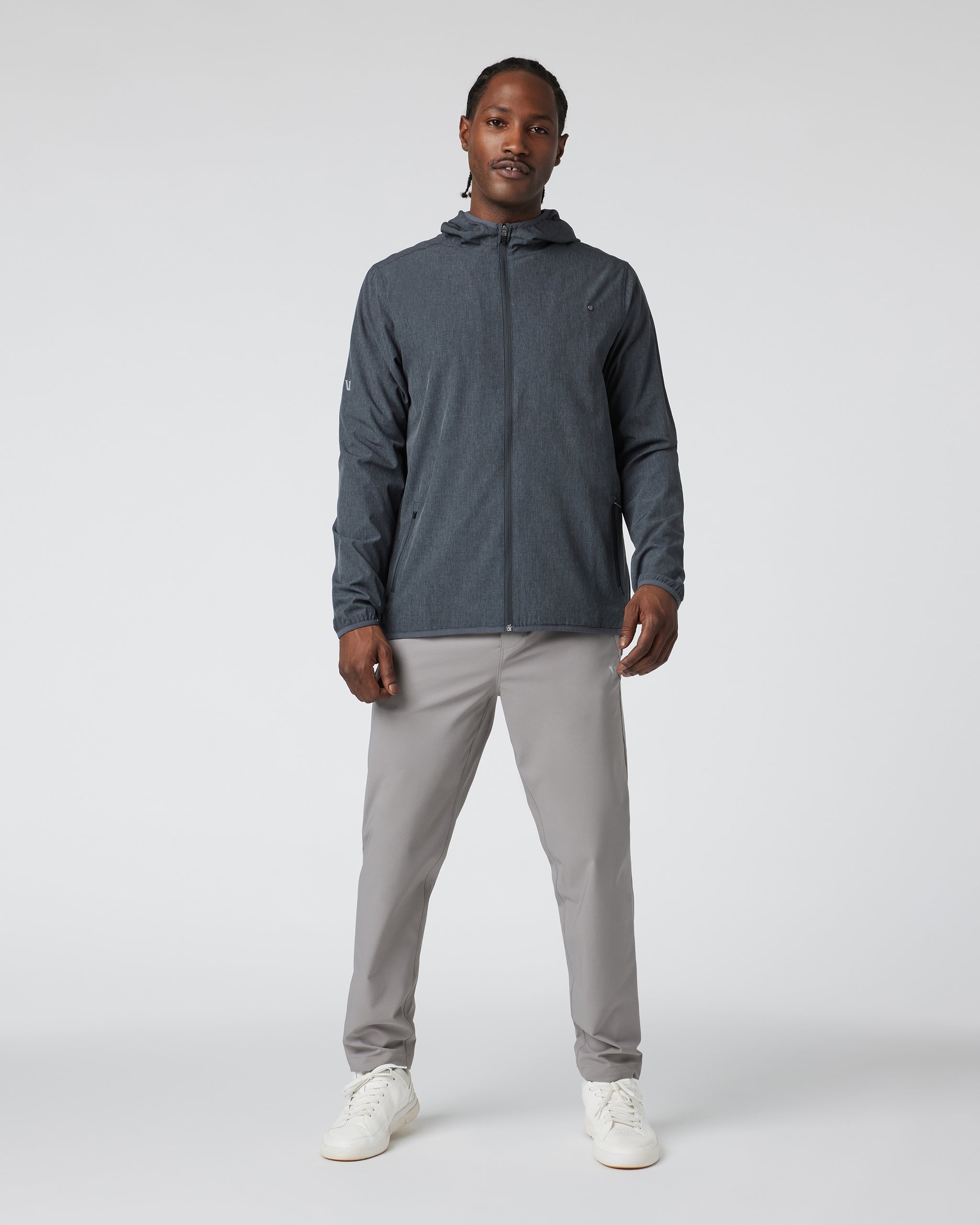 Outdoor Trainer Shell | Dark Pewter Linen Texture - Image 5