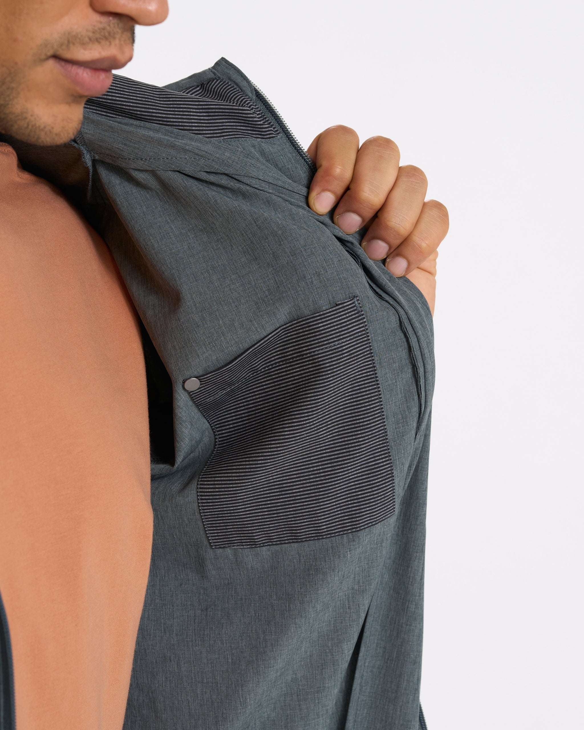 Outdoor Trainer Shell | Smoked Beryl Linen Texture - Image 7