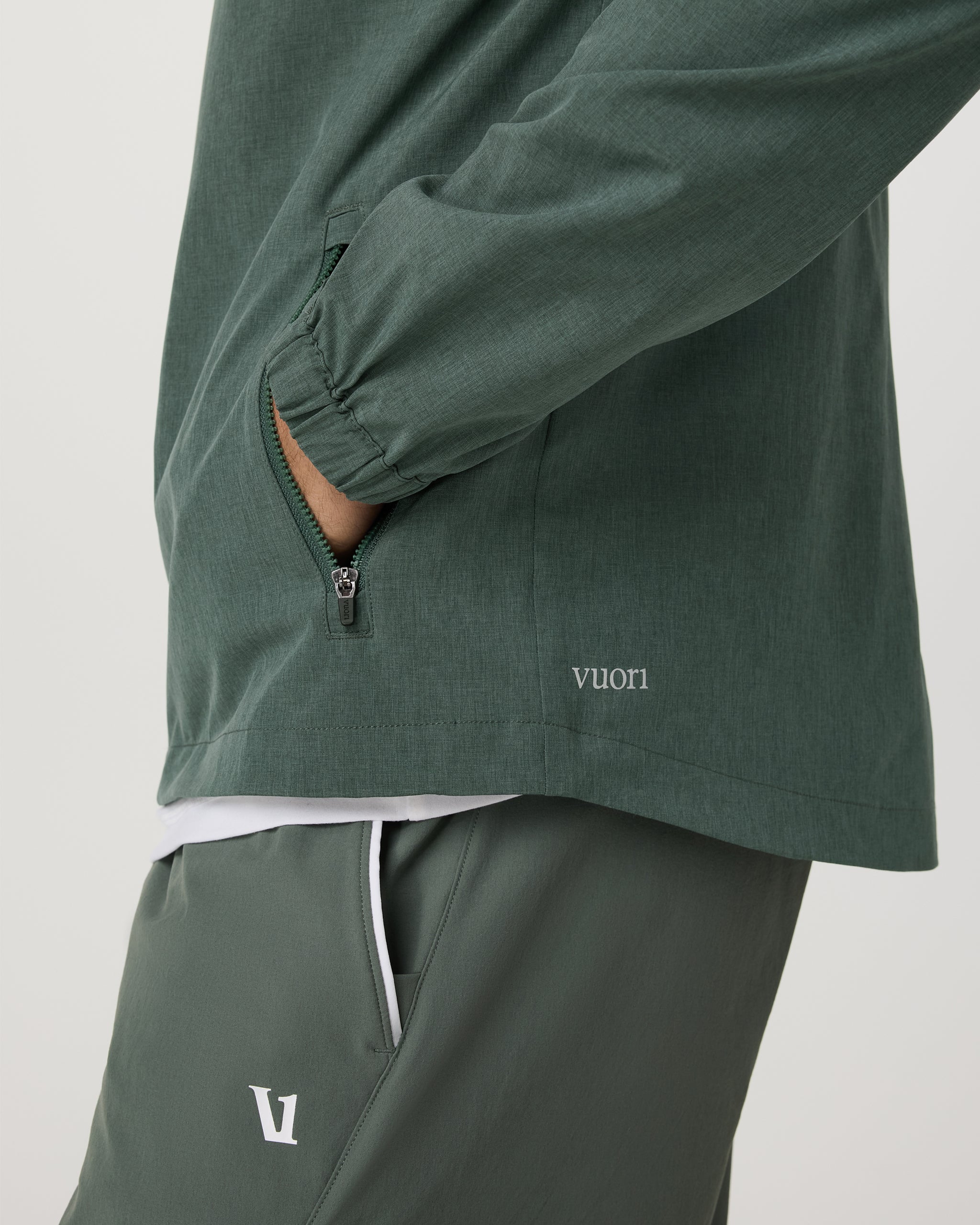 Venture Track Jacket | Agate Green Linen Texture - Image 2