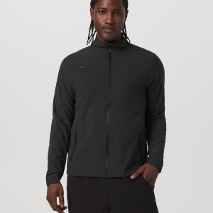 Venture Track Jacket | Black Linen Texture