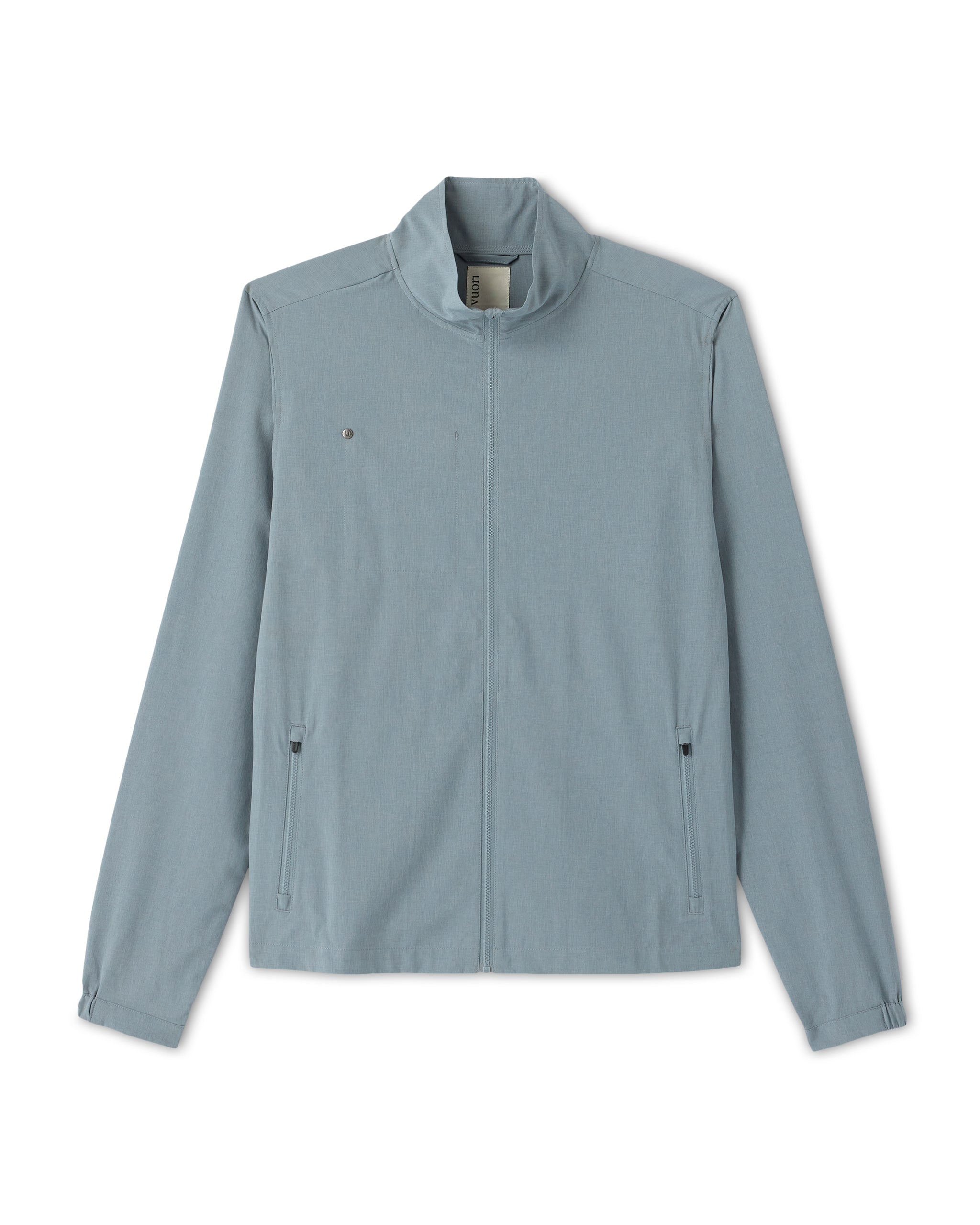 Venture Track Jacket | Dusty Blue Linen Texture - Image 6