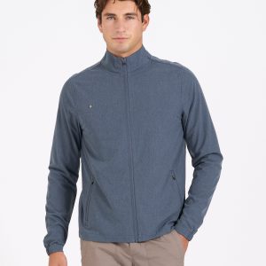 Venture Track Jacket | Navy Linen Texture