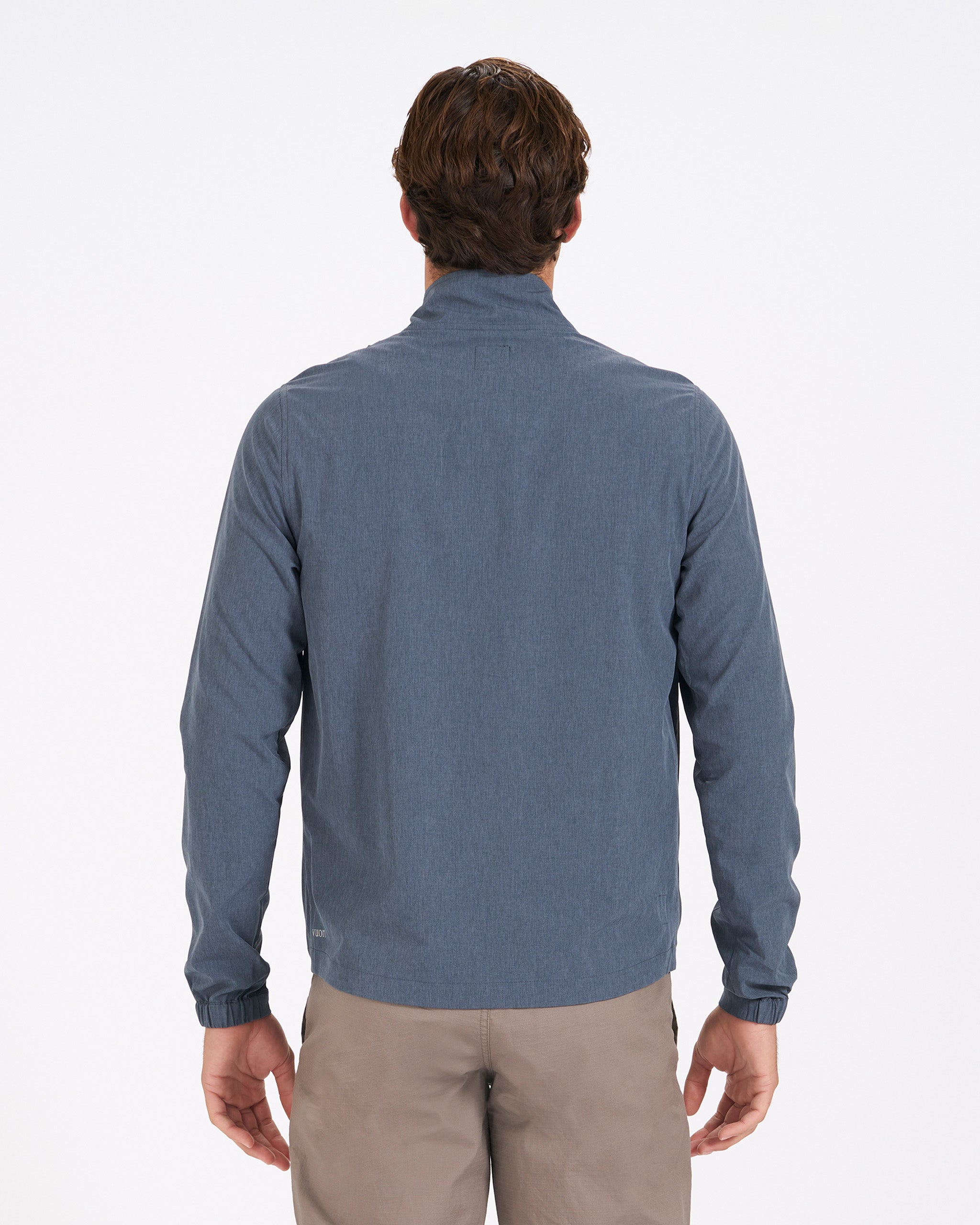 Venture Track Jacket | Navy Linen Texture - Image 3
