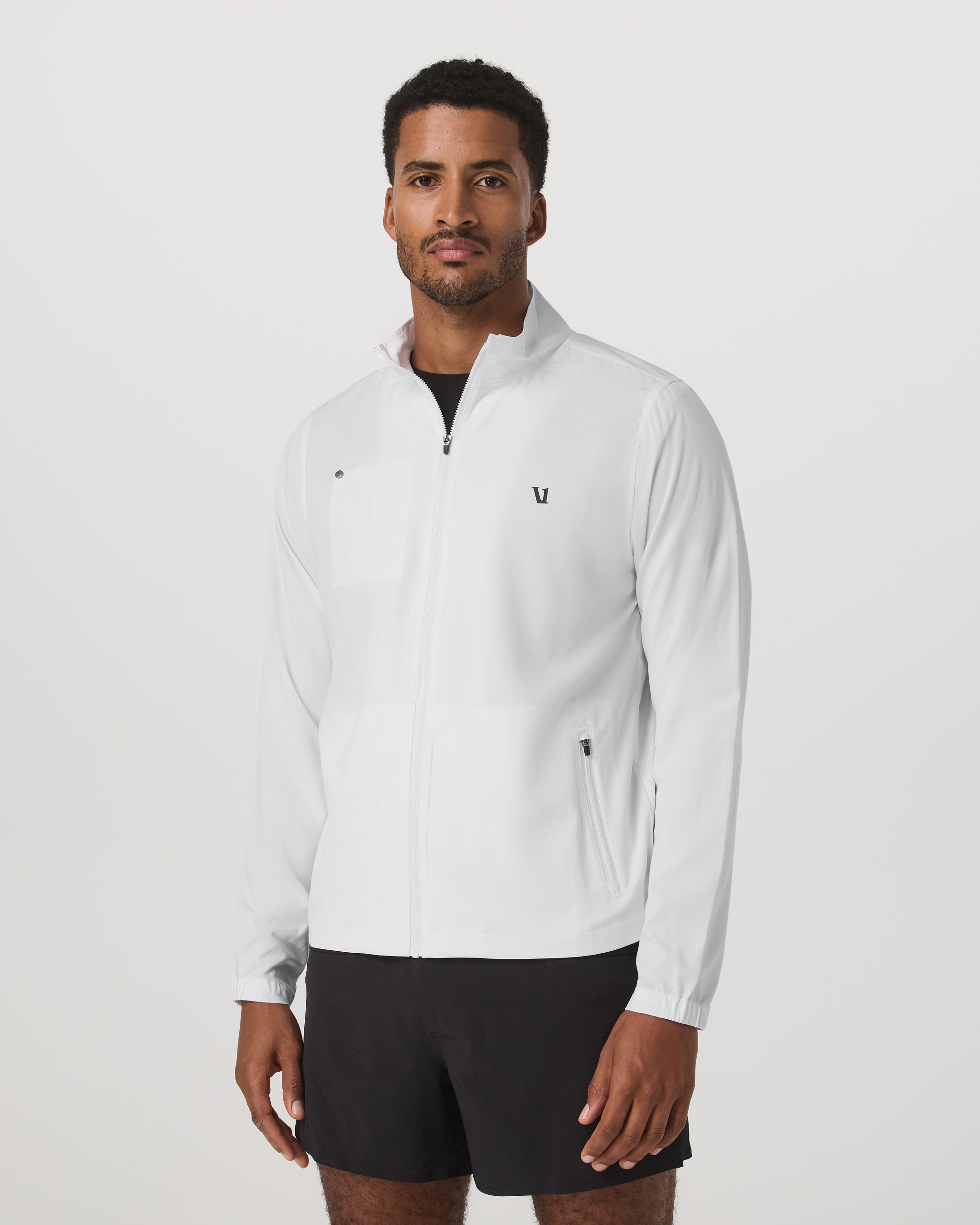 Venture Track Jacket | White Logo Graphic