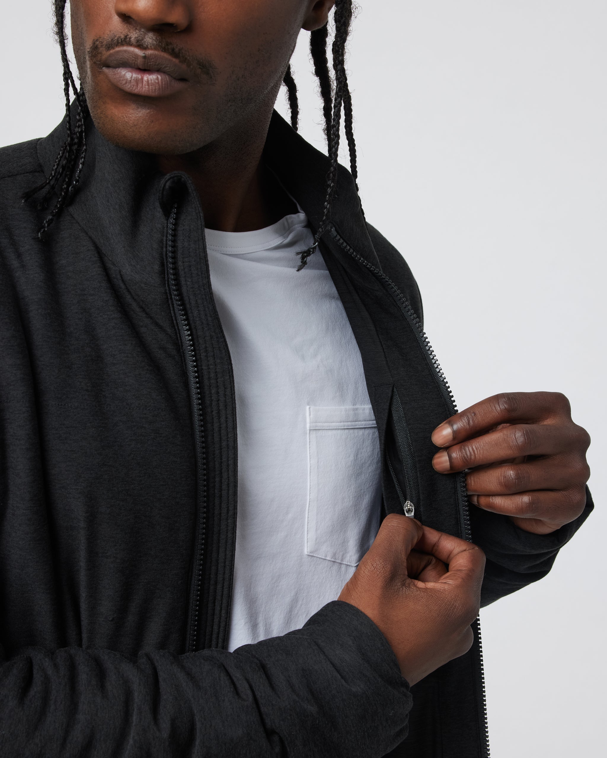 Ponto Insulated Jacket | Black Heather - Image 2
