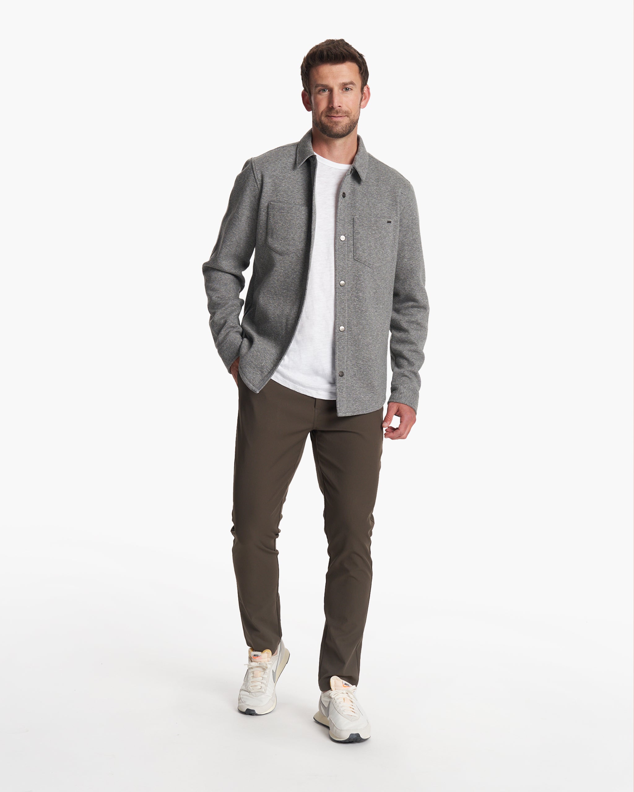 Del Mar Fleece Shirt Jacket | Heather Grey - Image 3