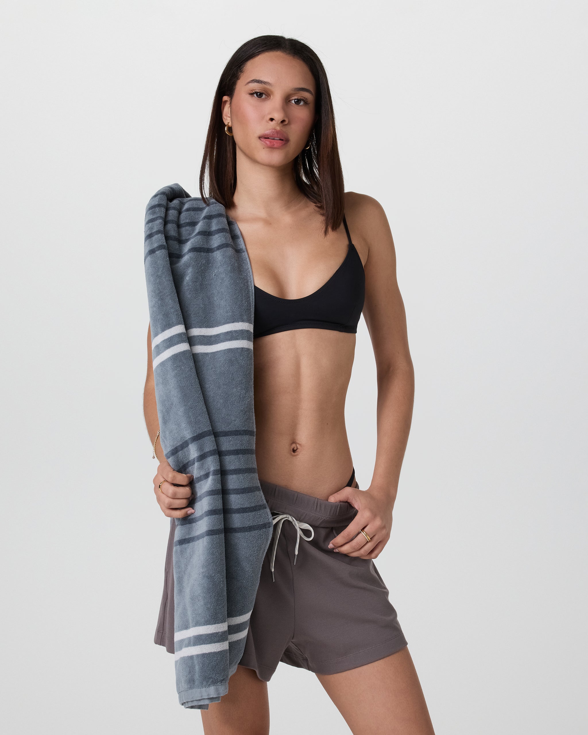 Stripe Beach Towel | Dusty Blue - Image 4