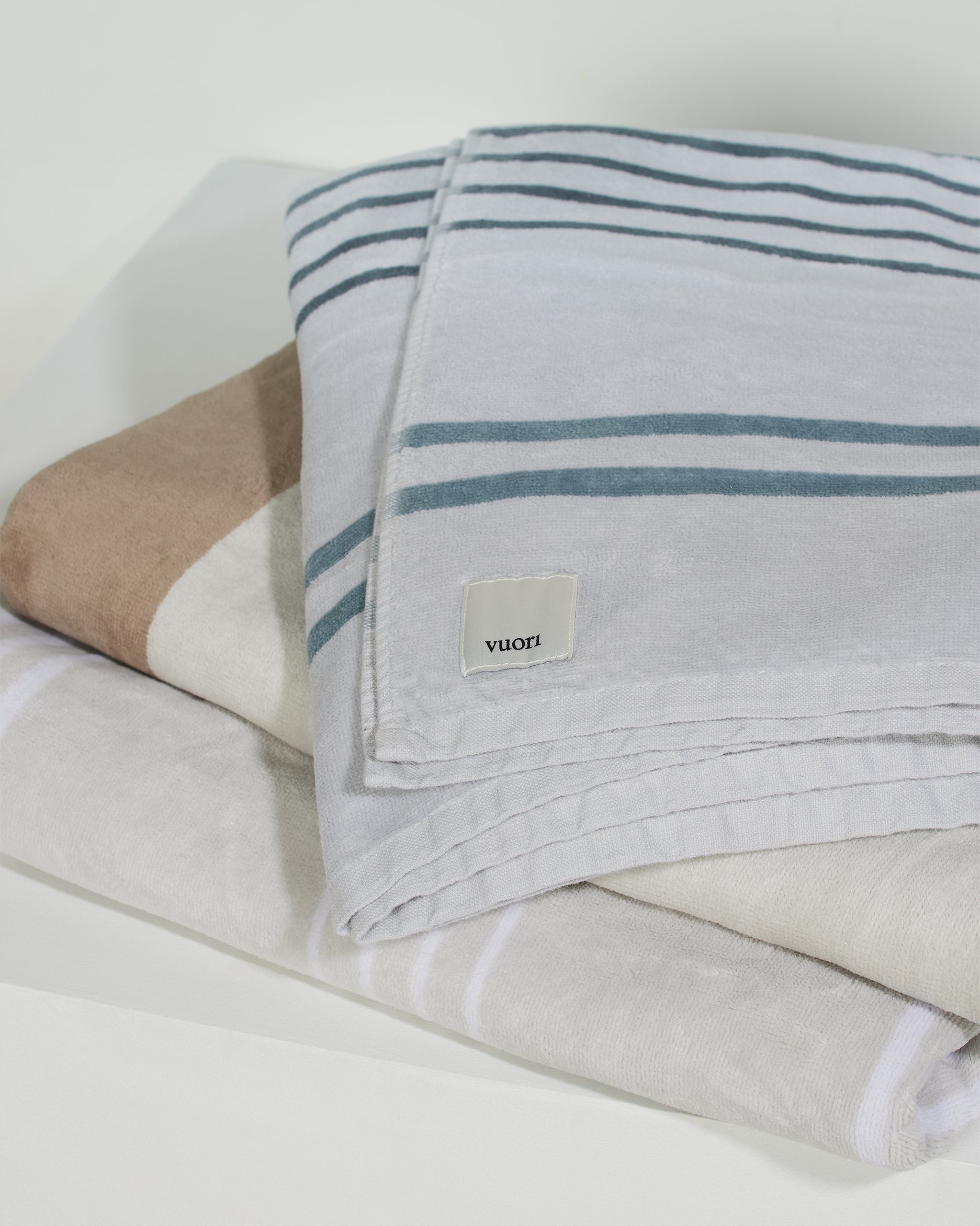 Stripe Beach Towel | Sky Grey - Image 3