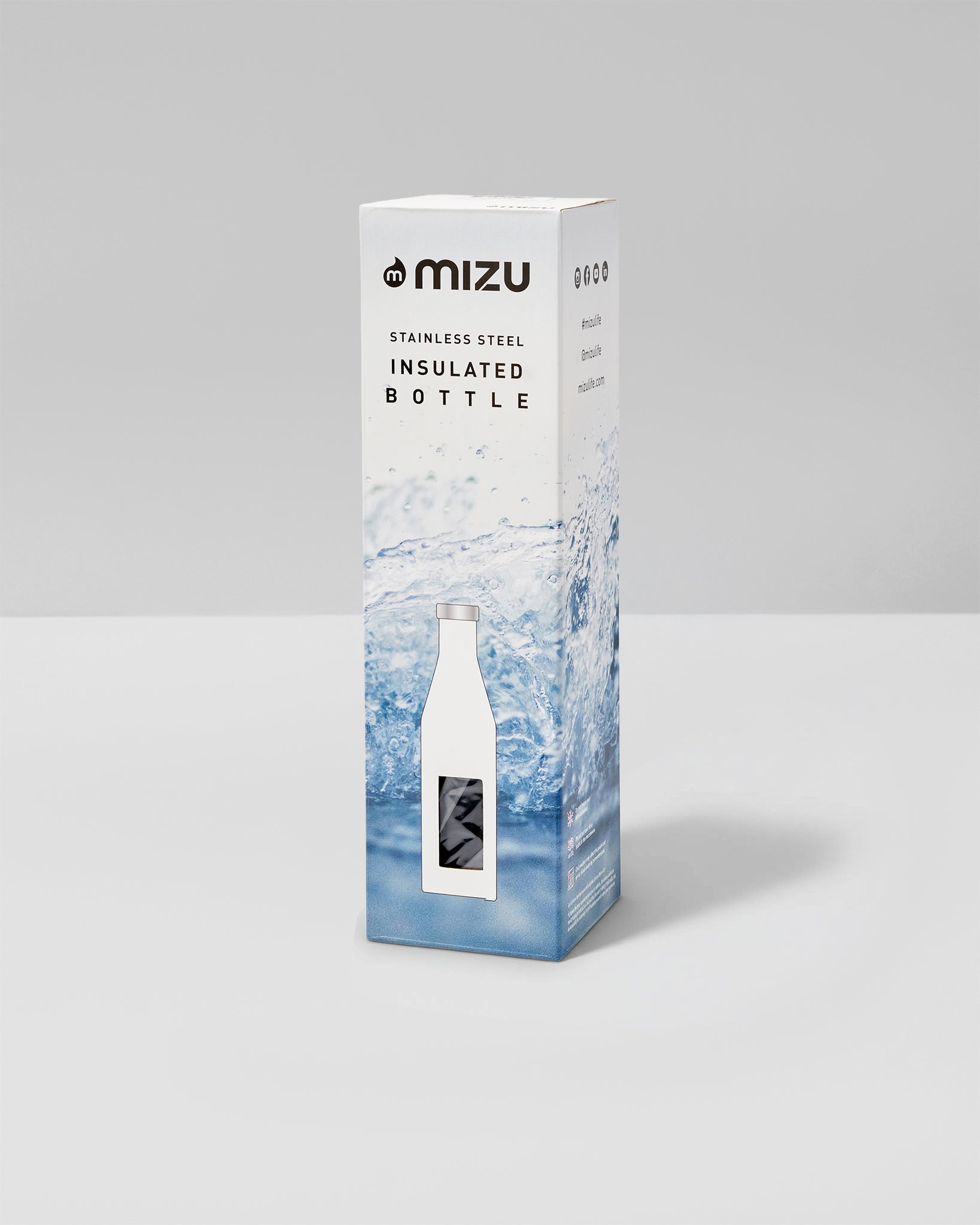 S6 Wordmark Mizu Water Bottle | Black - Image 2