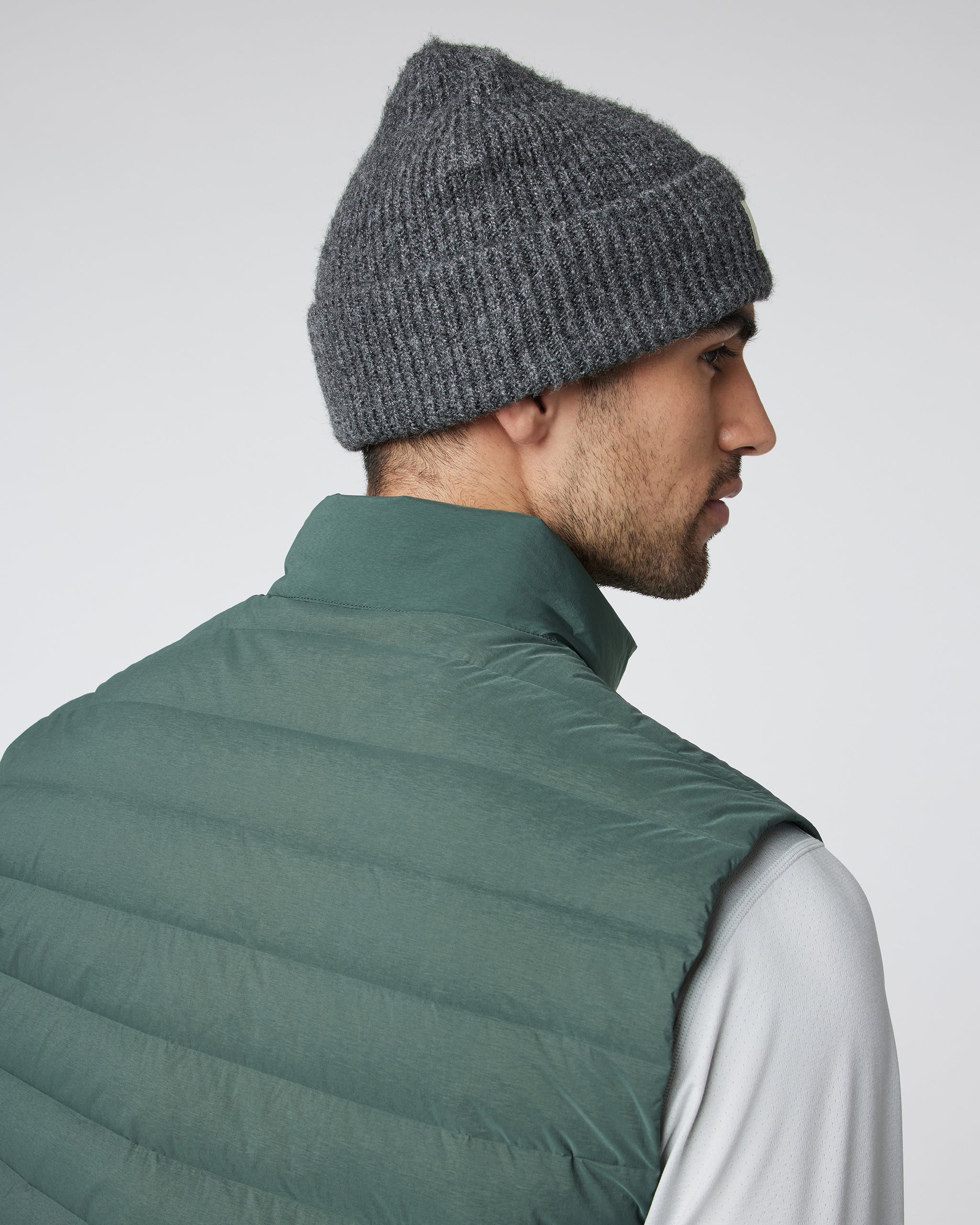 Label Beanie | Charcoal Heather - Image 3