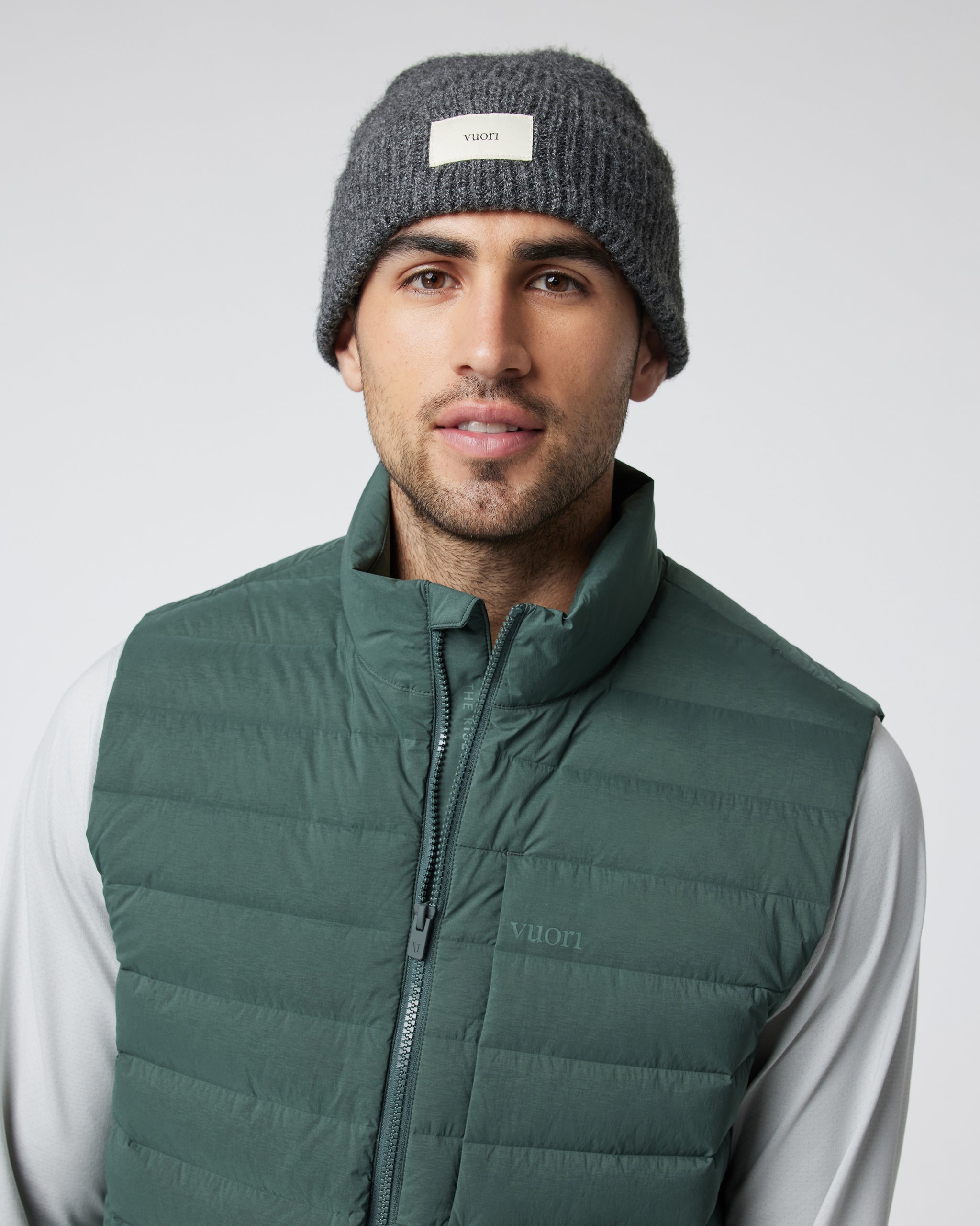Label Beanie | Charcoal Heather - Image 2
