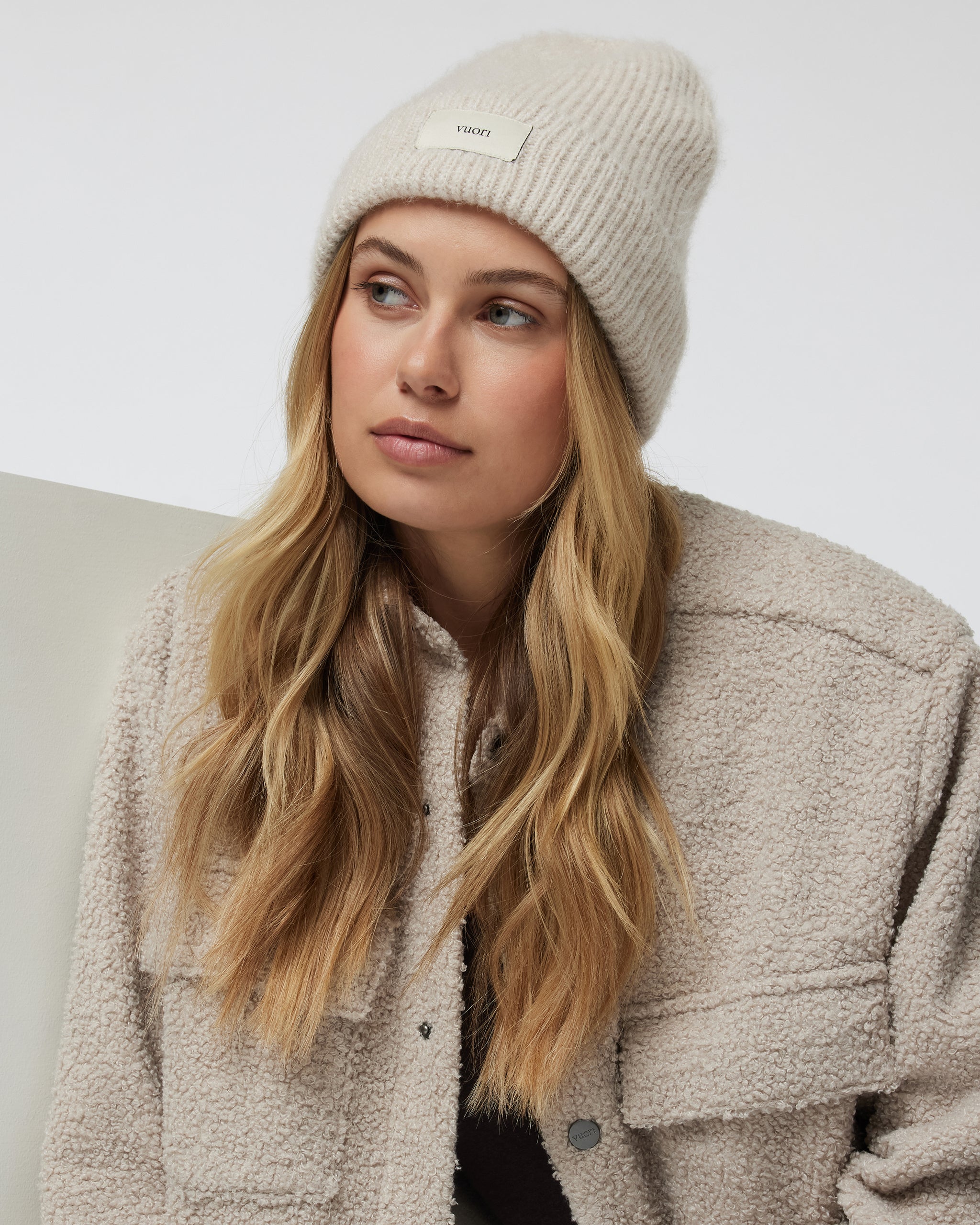 Label Beanie | Natural Heather - Image 4