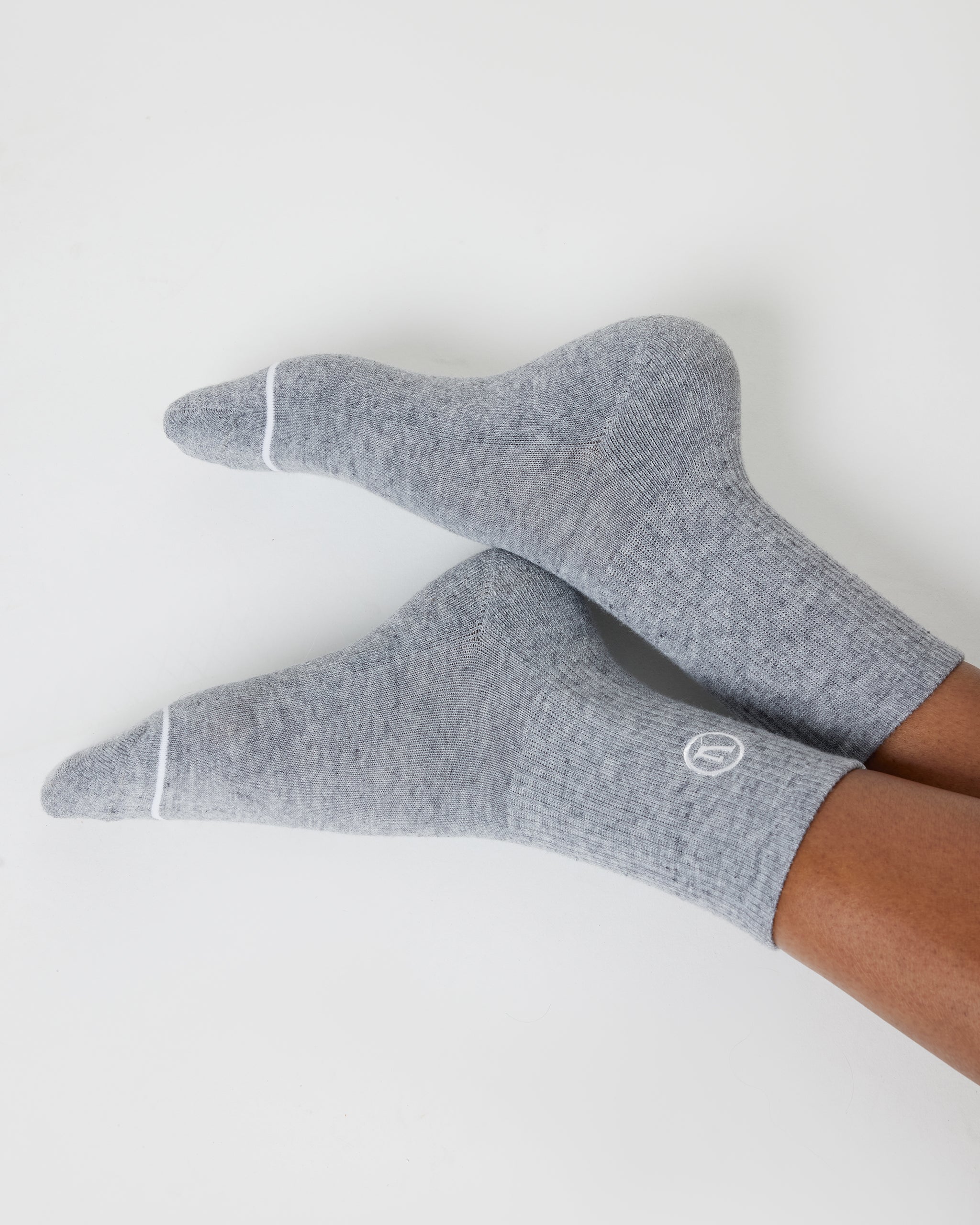 Half Crew Sock | Light Heather Grey - OLD - Image 2