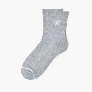 Half Crew Sock | Pale Grey Heather