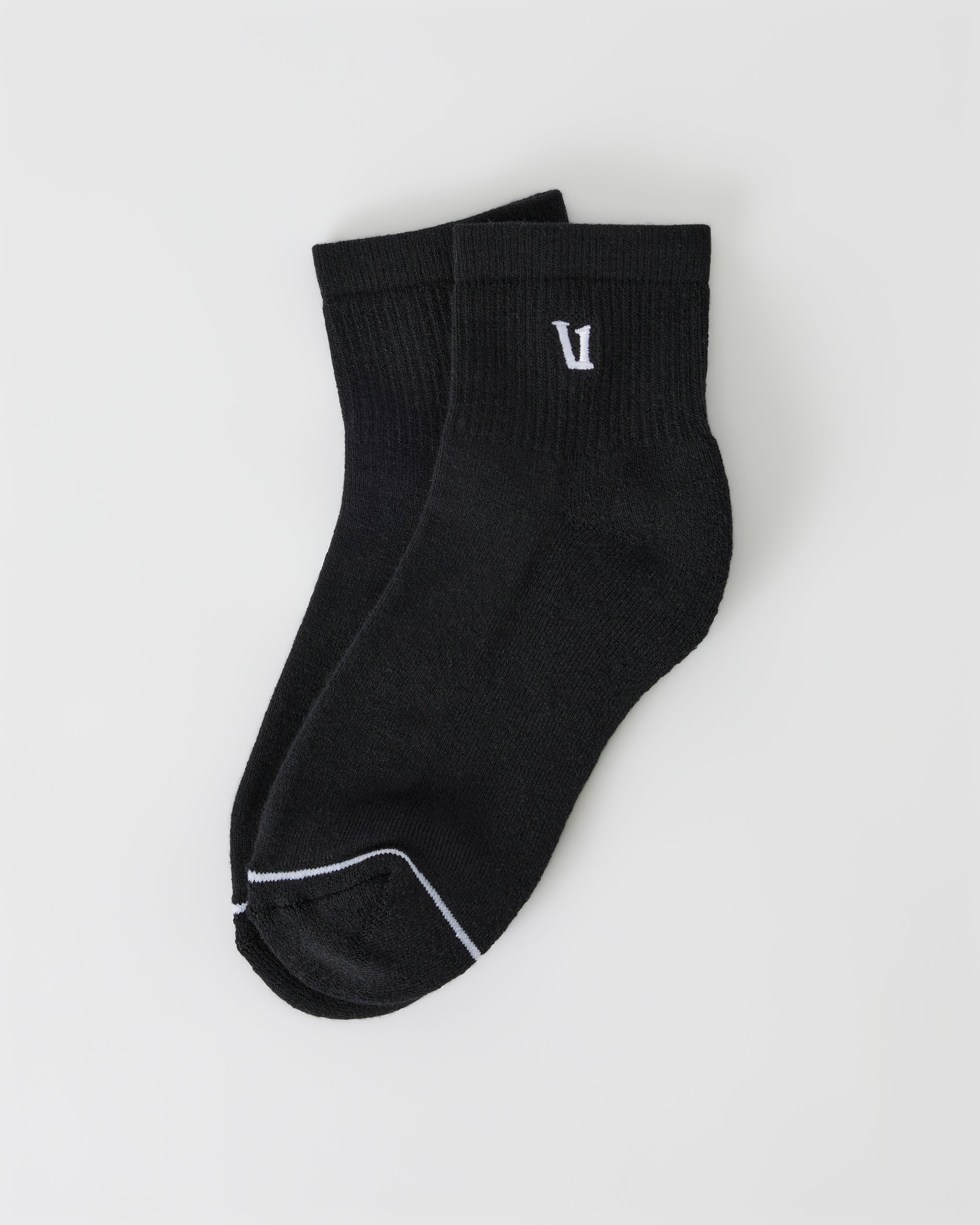 Quarter Crew V1 Sock | Black (OLD)