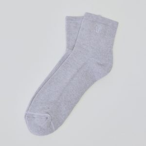 Quarter Crew V1 Sock | Light Heather Grey