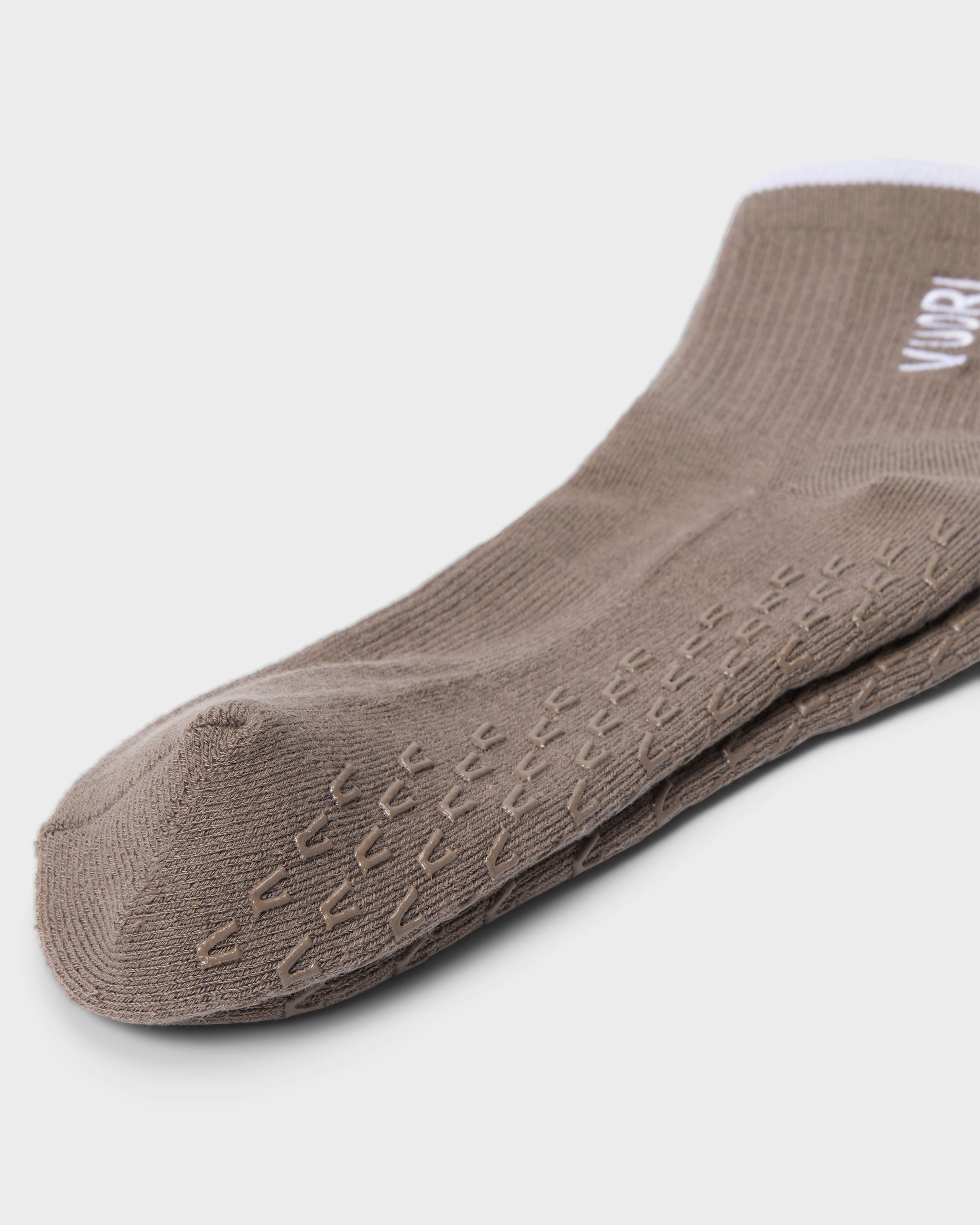 Half Crew Gripper Sock | Smokey Taupe - Image 2