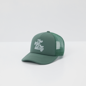 The Rise The Shine Trucker Hat | Agate Green