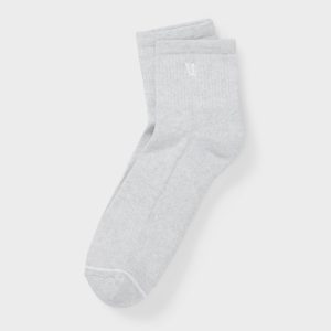 Quarter Crew V1 Sock | White Heather Grey (OLD)