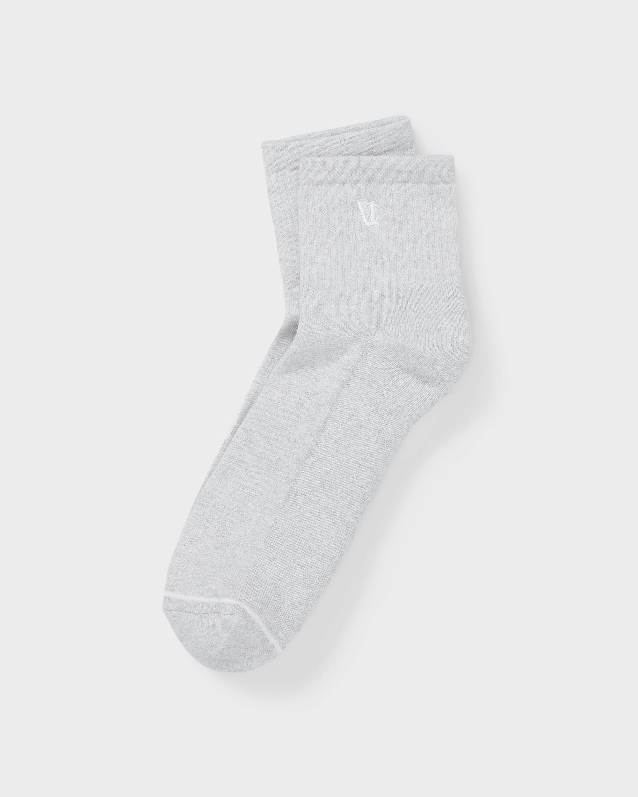 Quarter Crew V1 Sock | White Heather Grey (OLD)