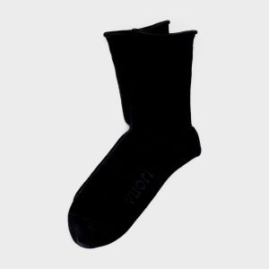 Quarter Crew Pointelle Sock | Black