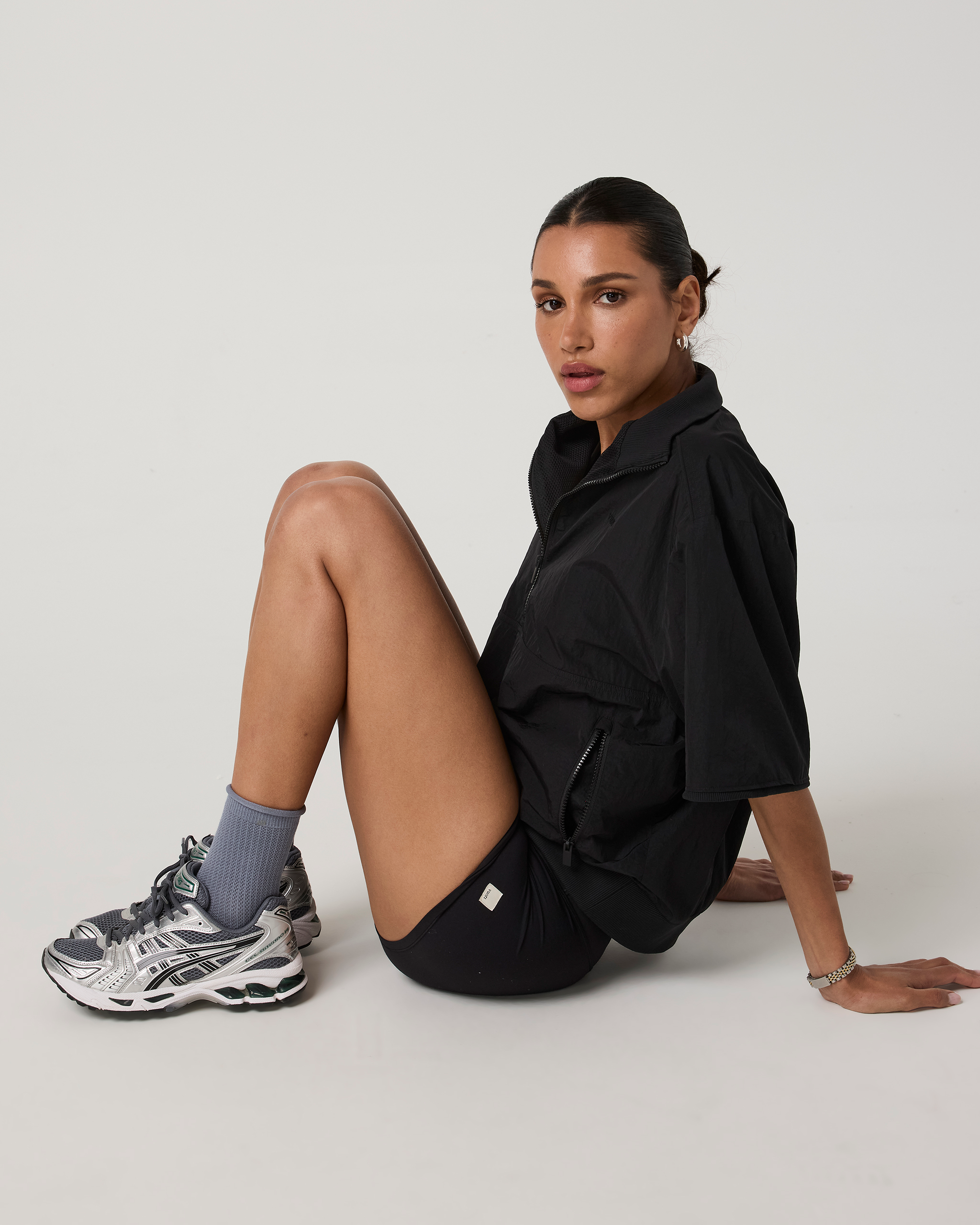 Quarter Crew Pointelle Sock | Coastal Fog - Image 2