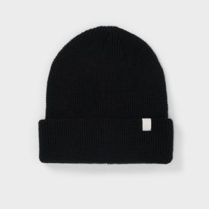 Alpine Waffle Beanie | Black