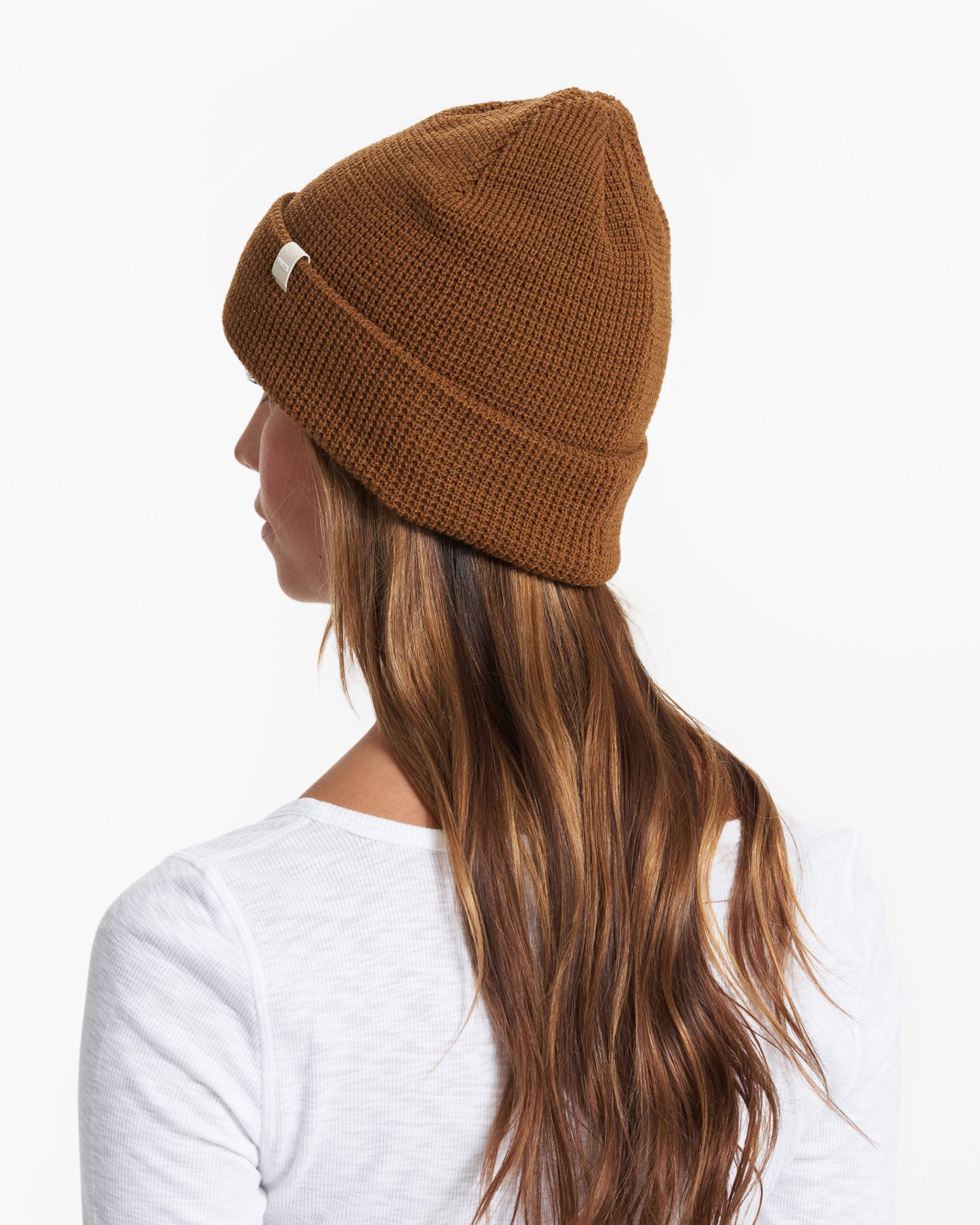 Alpine Waffle Beanie | Caramel - Image 3