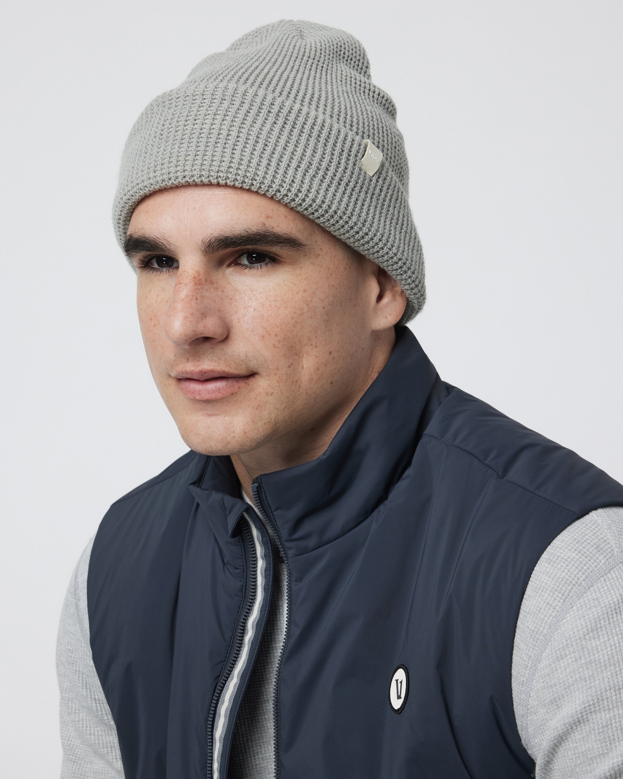 Alpine Waffle Beanie | Sky Grey - Image 2