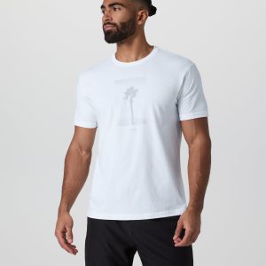 Palms Tee | Stone Grey
