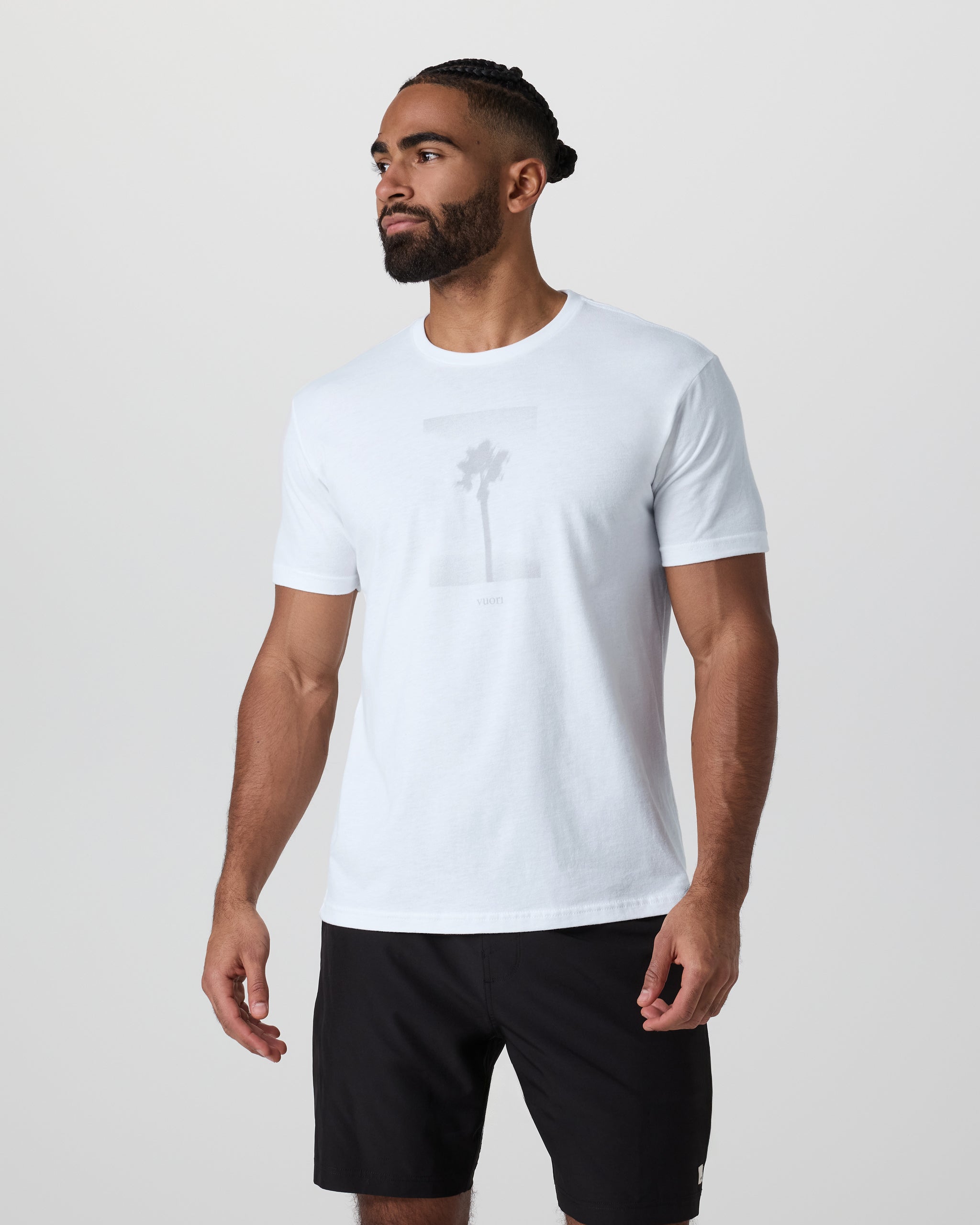 Palms Tee | Stone Grey