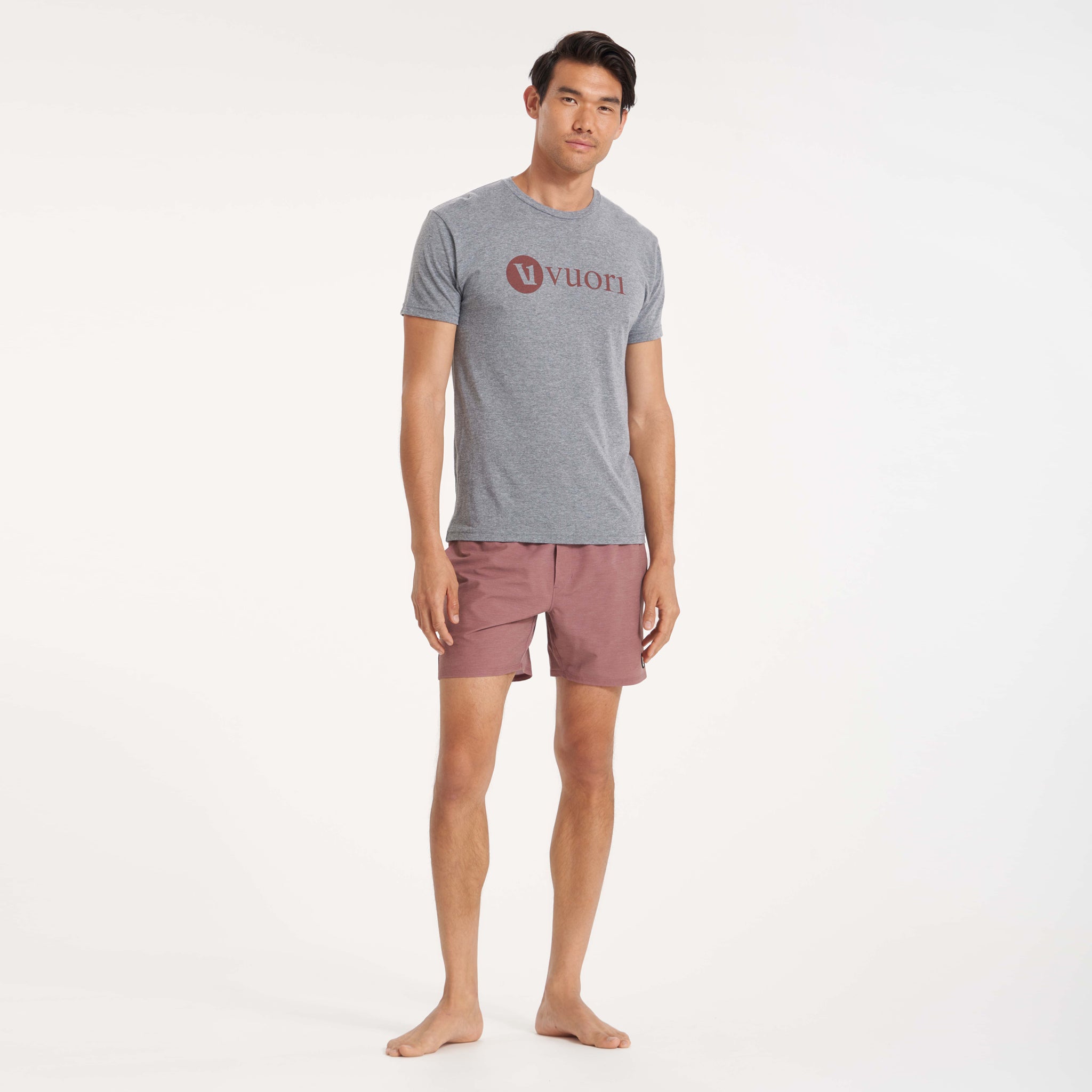 V1 Vuori Wordmark Logo Tee | Heather Grey Cedar - Image 2