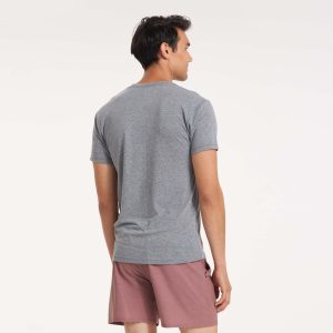 V1 Vuori Wordmark Logo Tee | Heather Grey Cedar