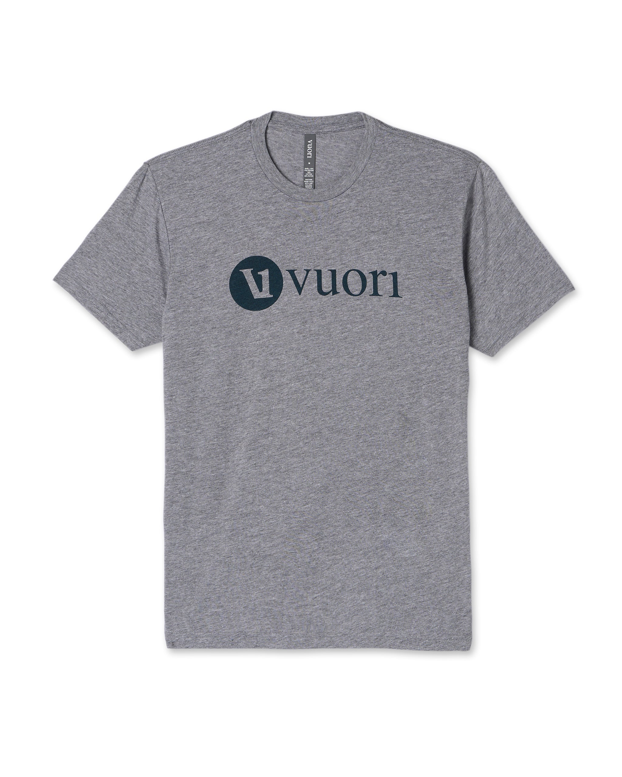 V1 Vuori Wordmark Logo Tee | Heather Grey